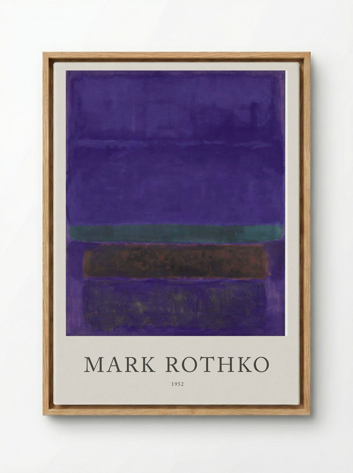 Untitled (Violet, Green and Red on Violet Ground) - Mark Rothko - Framed Canvas Wood