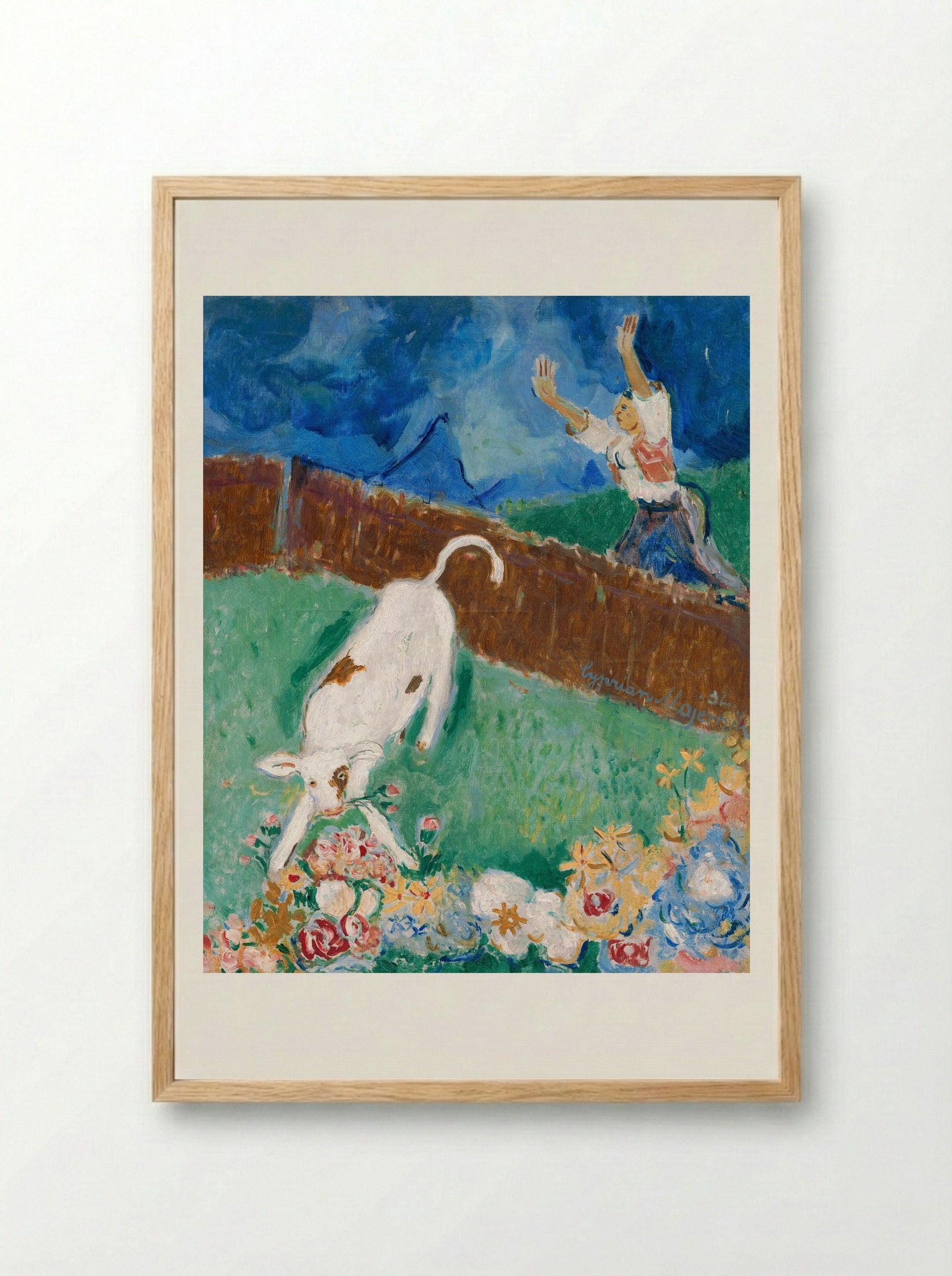 Calf - Cyprián Majerník - Framed Print Wood