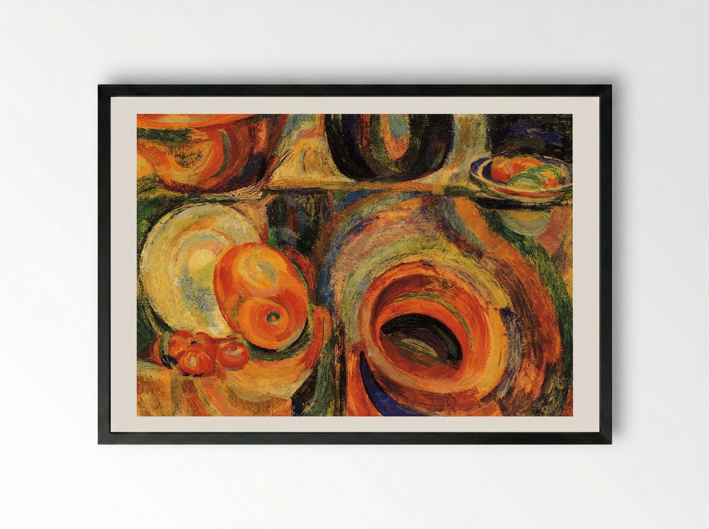 Untitled (Still Life with Fruit and Bowls) - Fine Art Print - Framed Print Black
