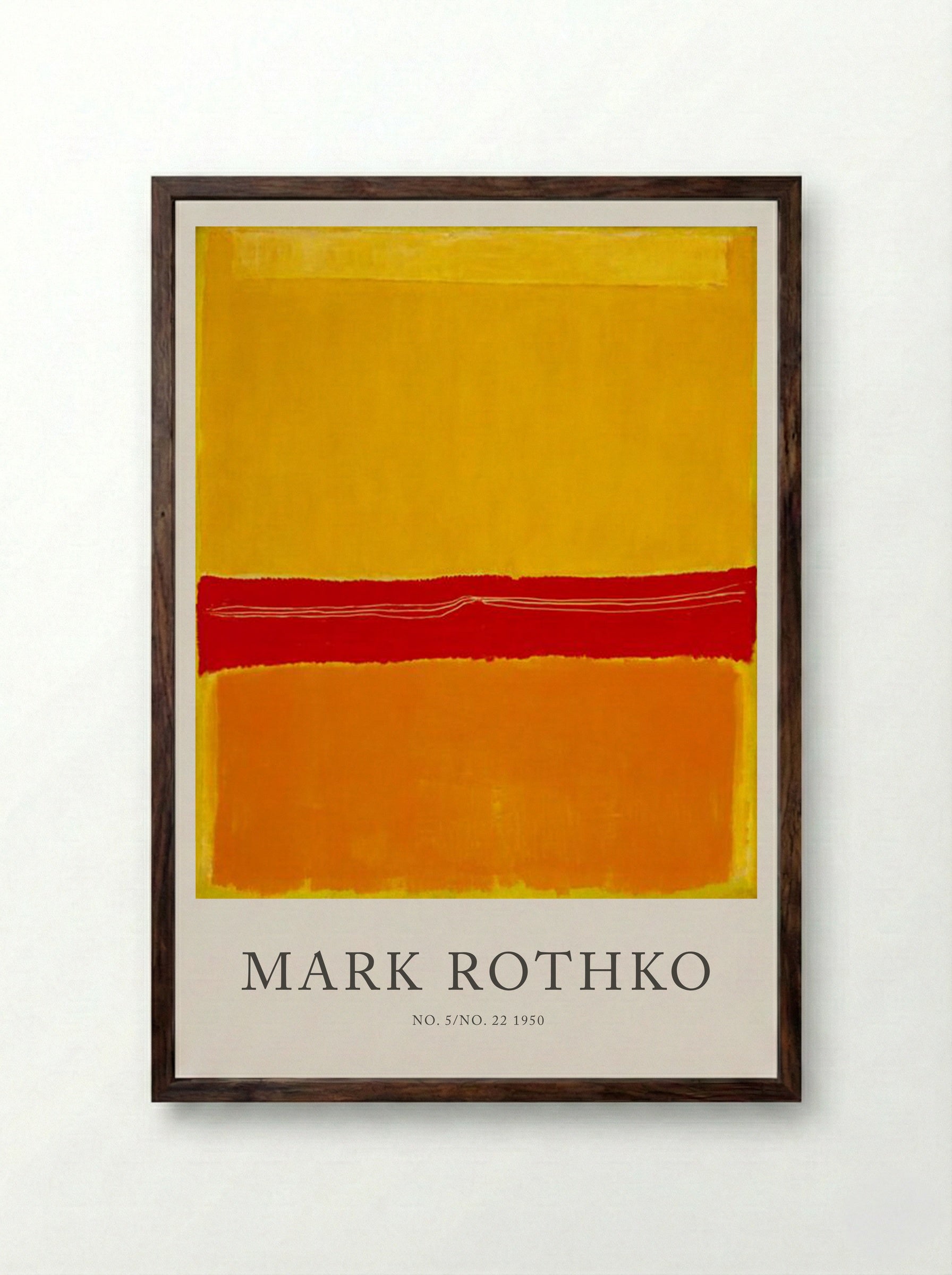 No. 5/No. 22 - Mark Rothko - Framed Print Dark Wood