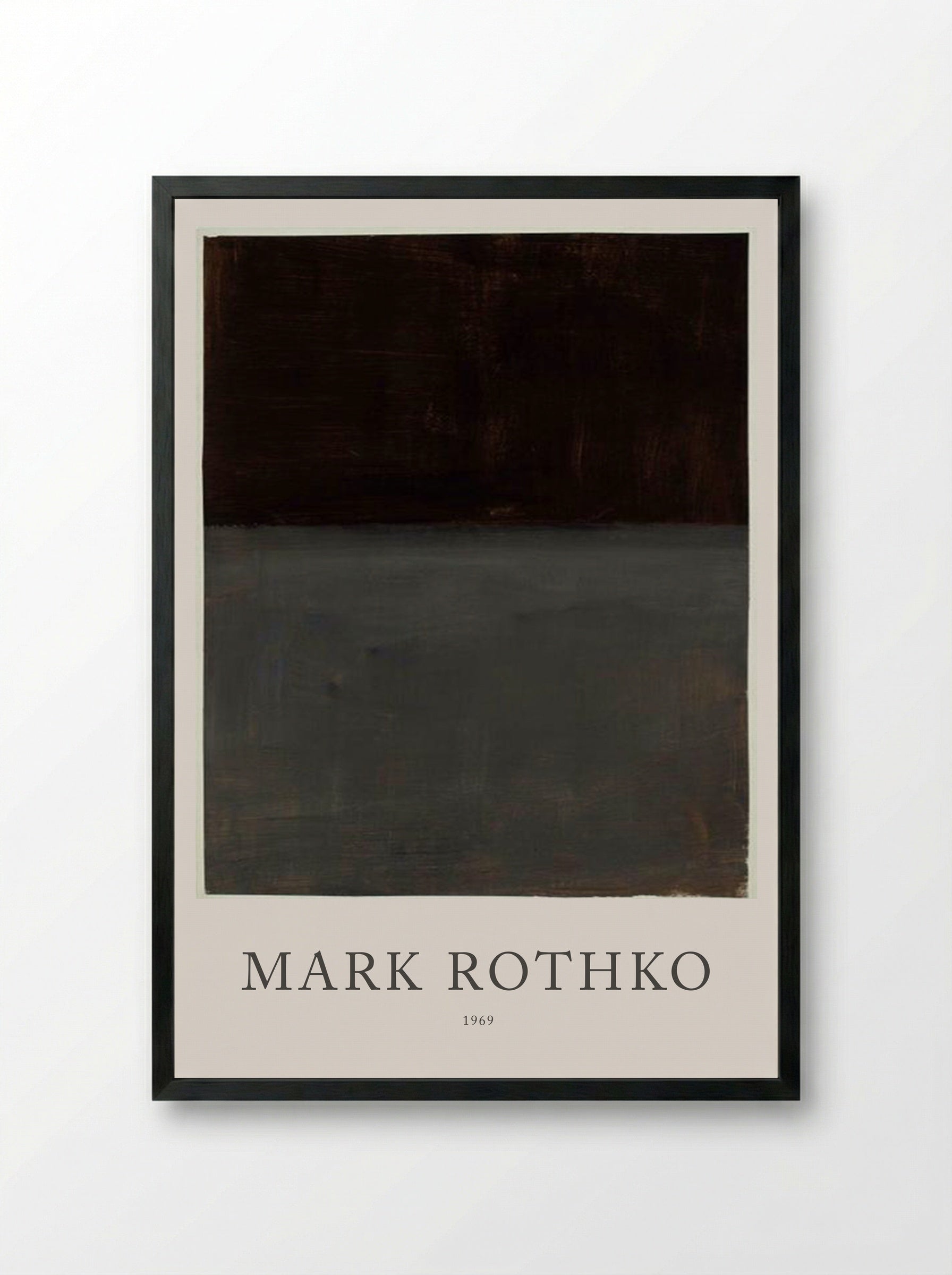 Untitled (Brown and Grey) - Mark Rothko - Framed Print Black