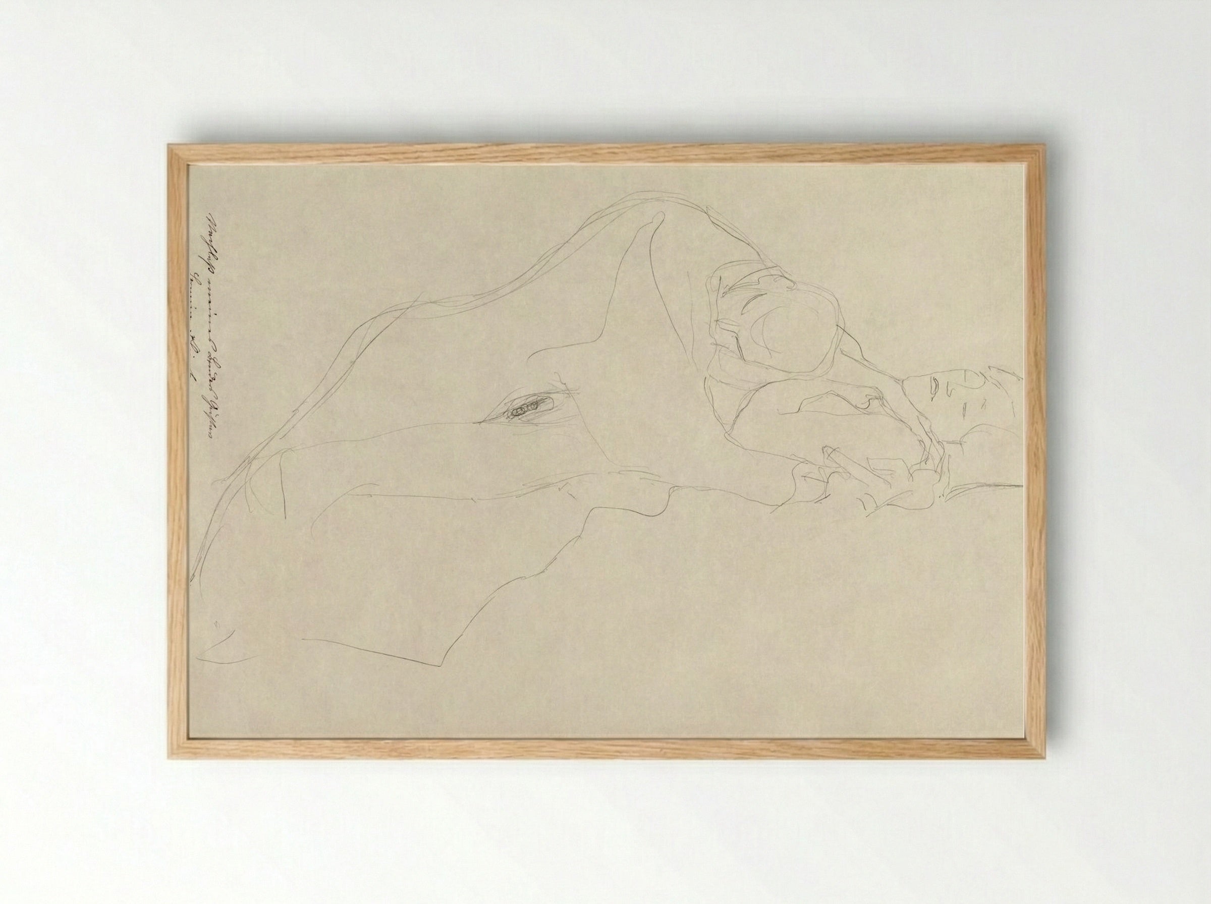 The Lovers - Gustav Klimt - Framed Print Wood