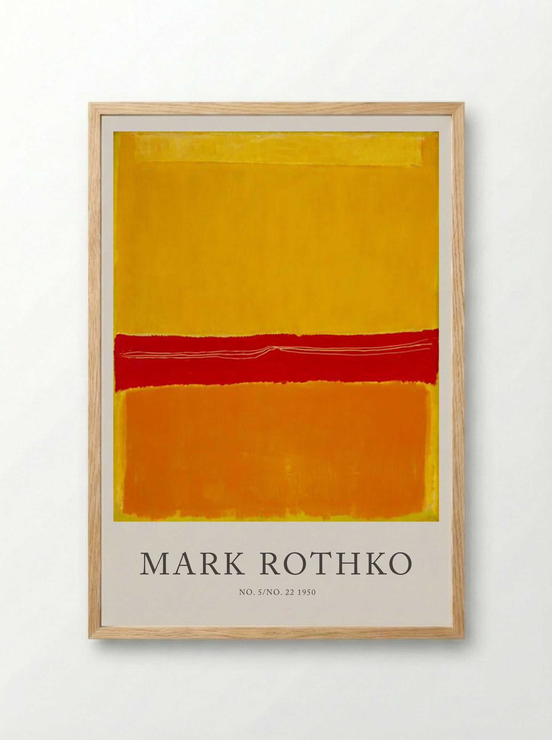 No. 5/No. 22 - Mark Rothko - Framed Print Wood