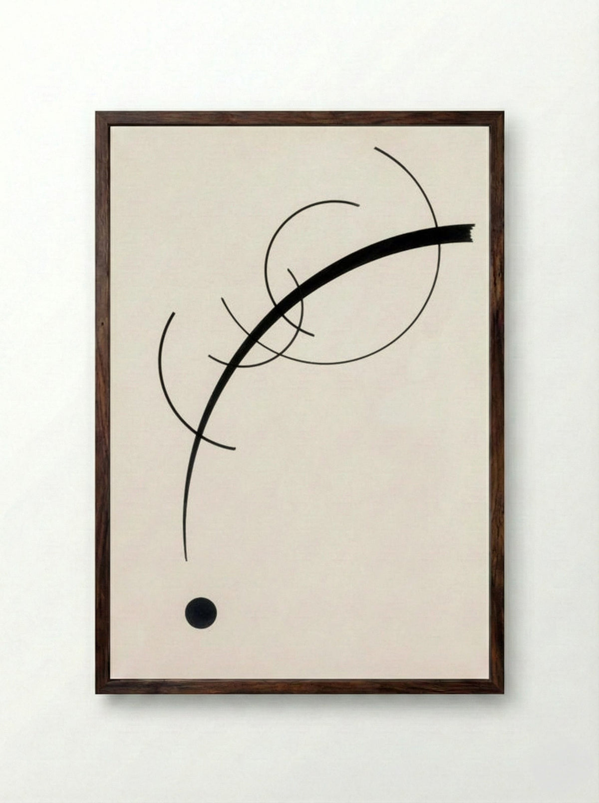 Point and Line to Plane - Wassily Kandinsky - Framed Print Dark Wood