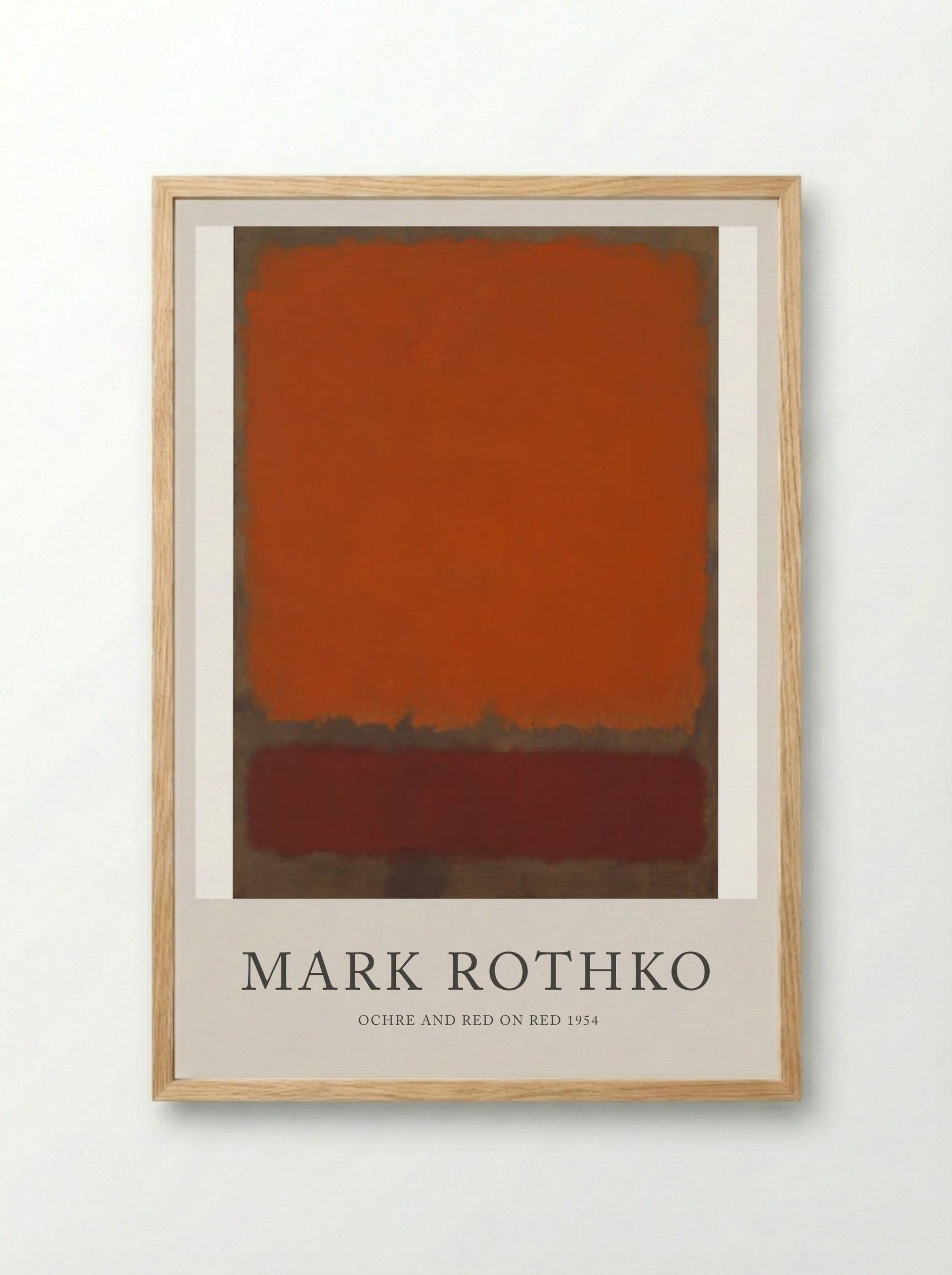 Ochre and Red on Red - Mark Rothko - Framed Print Wood