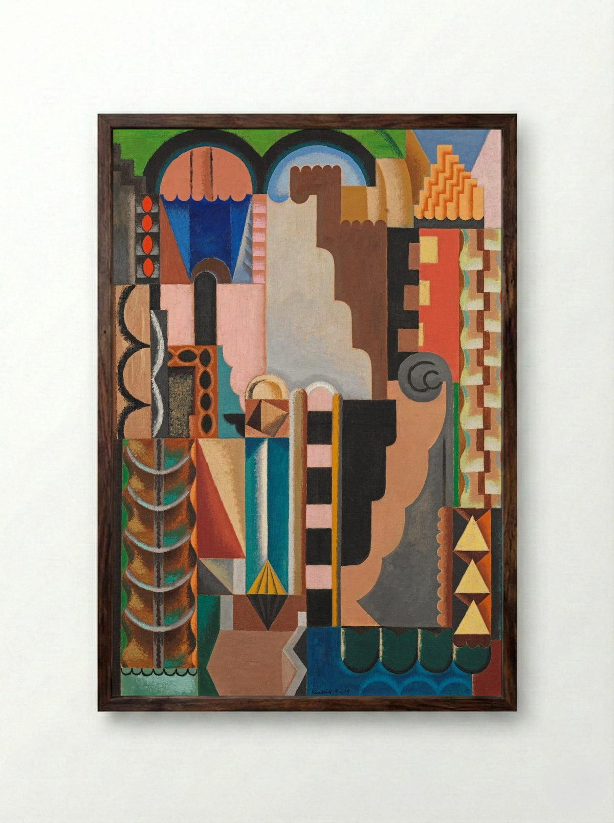 Composition monumentale - Auguste Herbin - Framed Print Dark Wood