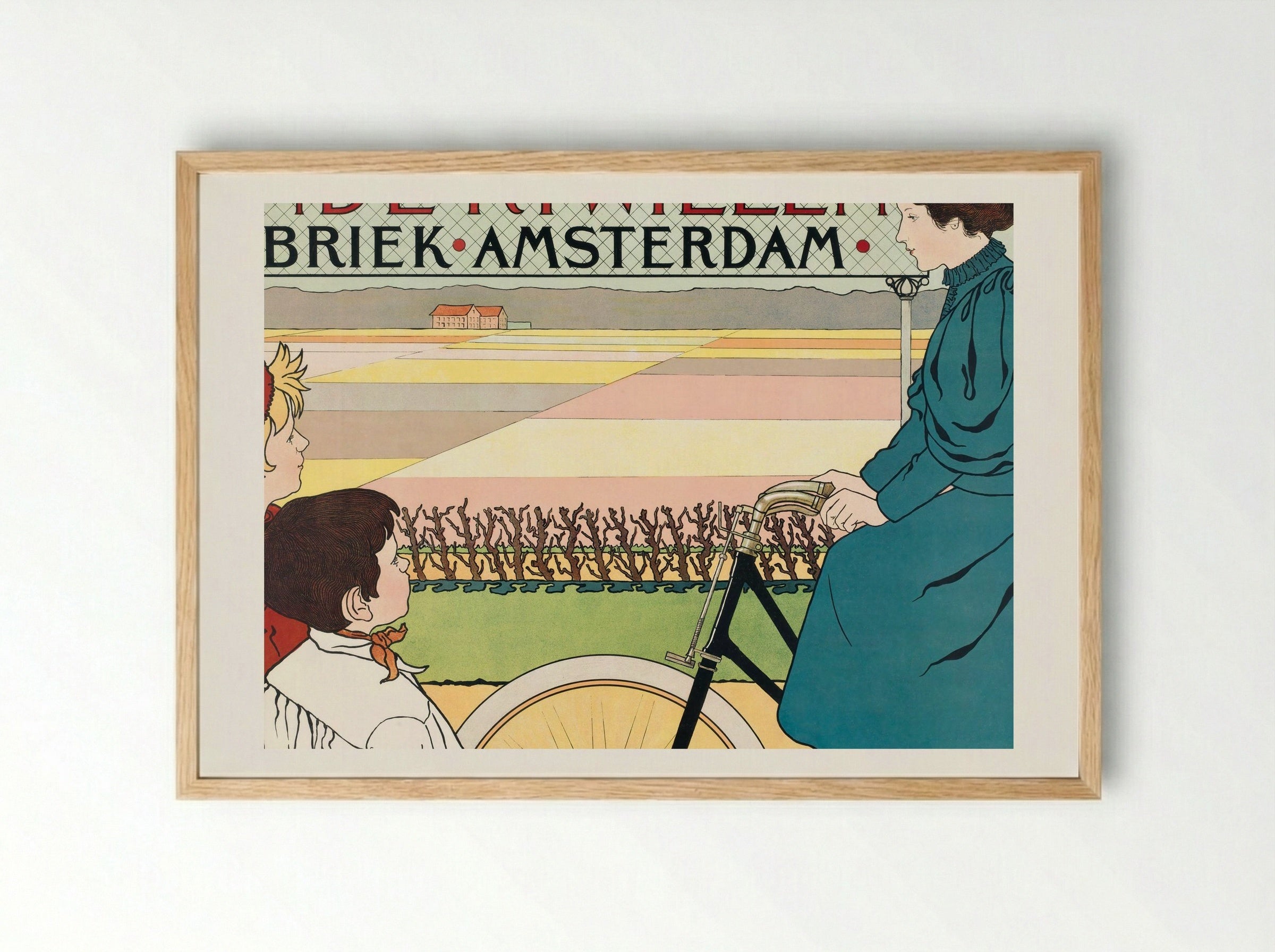 Hinde-Rijwielen Fabriek Amsterdam - Johann Georg van Caspel - Framed Print Wood
