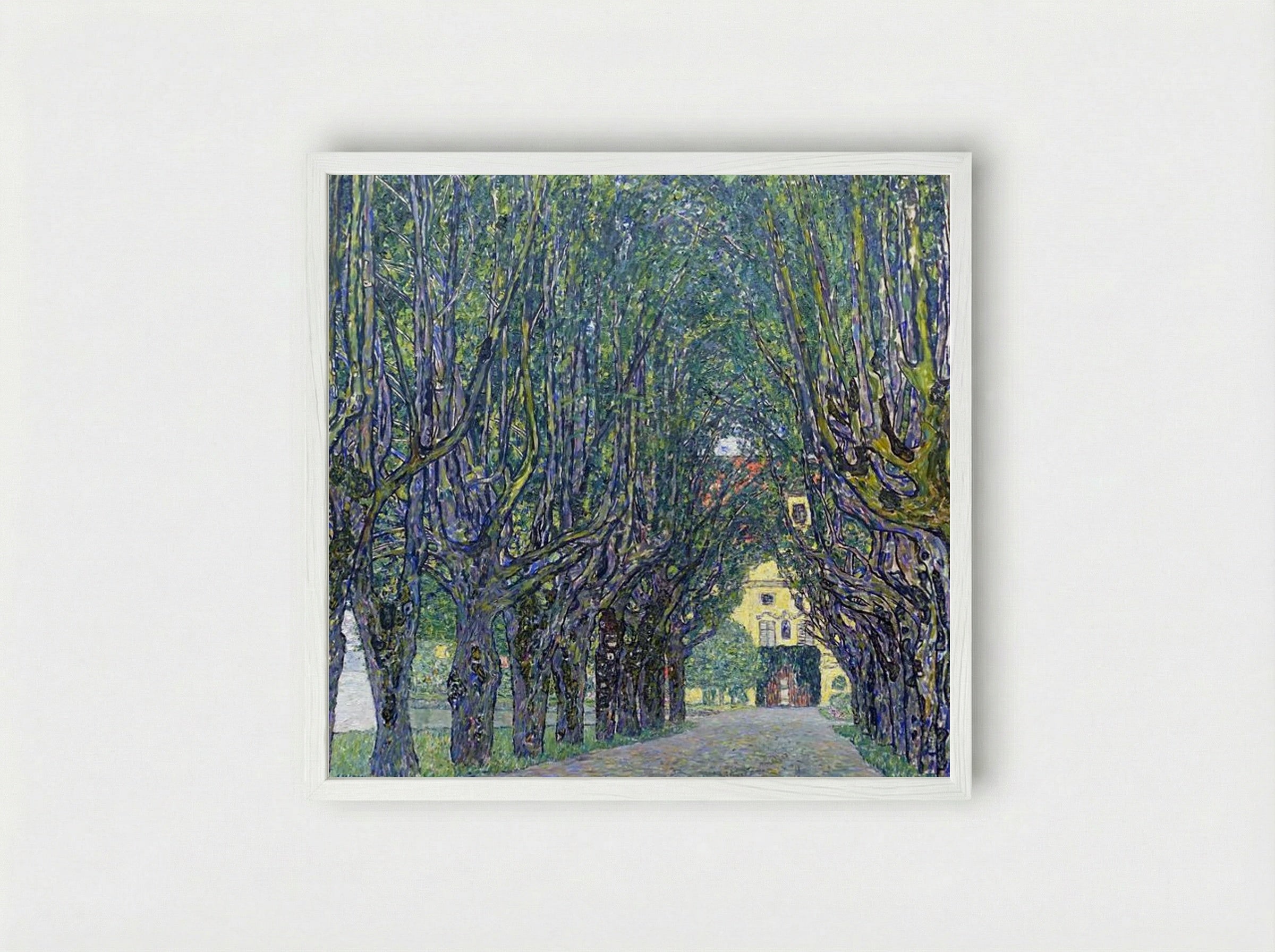Avenue at Schloss Kammer - Gustav Klimt - Framed Print White