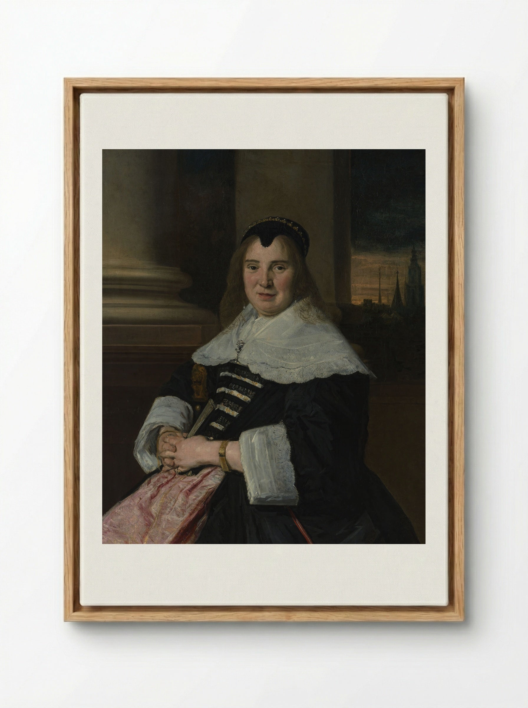 Portrait of a Woman - Frans Hals - Framed Canvas Wood