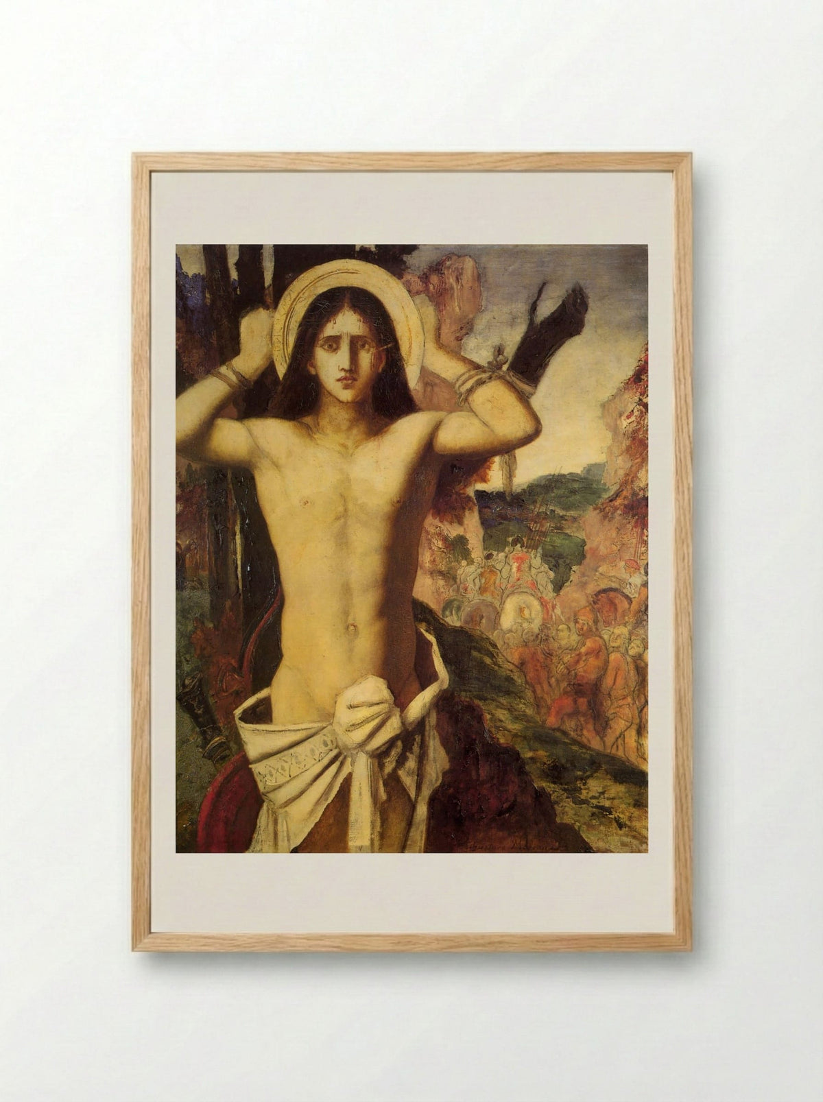 Saint Sebastian - Gustave Moreau - Framed Print Wood