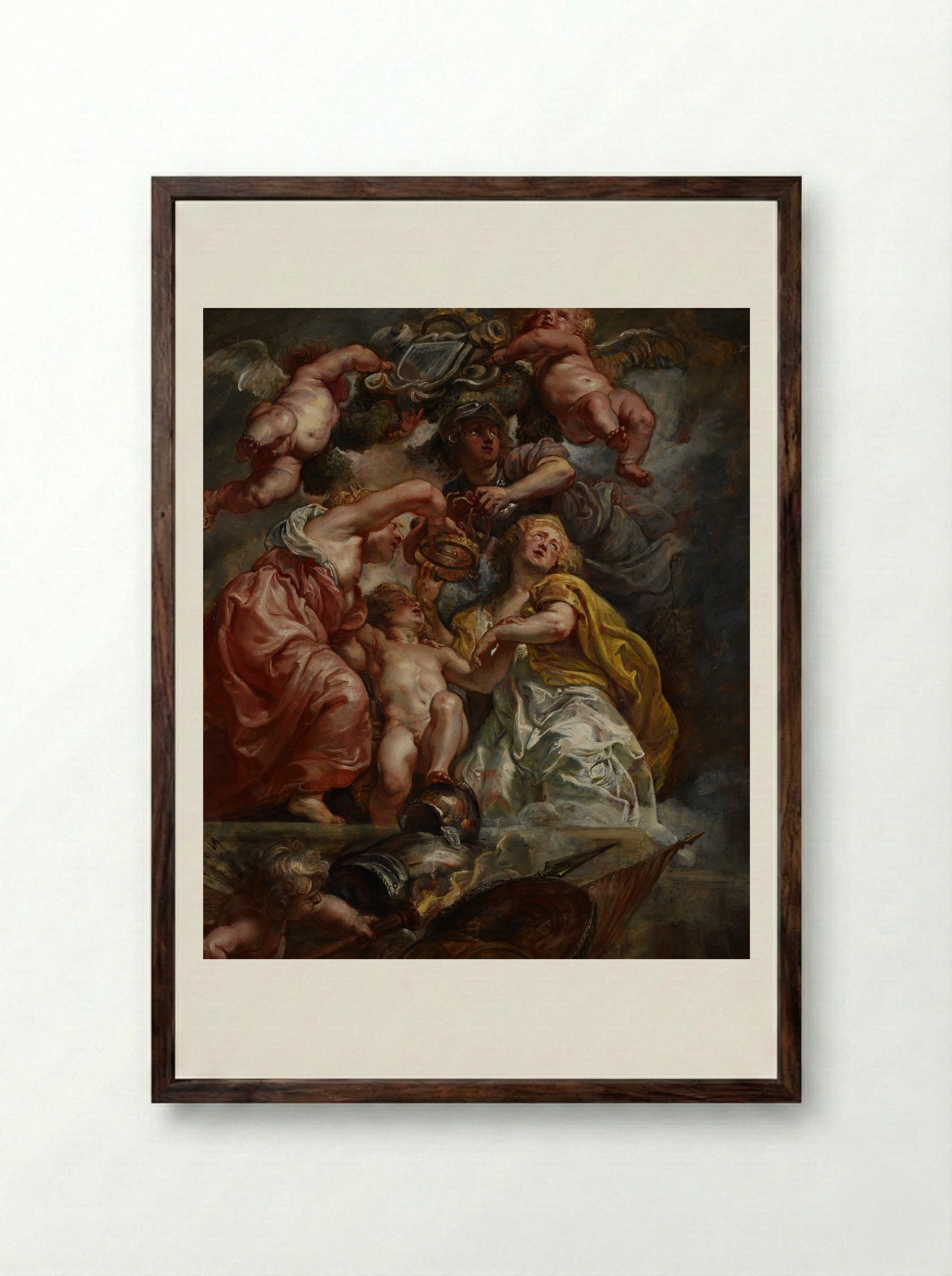 Charles I, King of England - Peter Paul Rubens - Framed Print Dark Wood