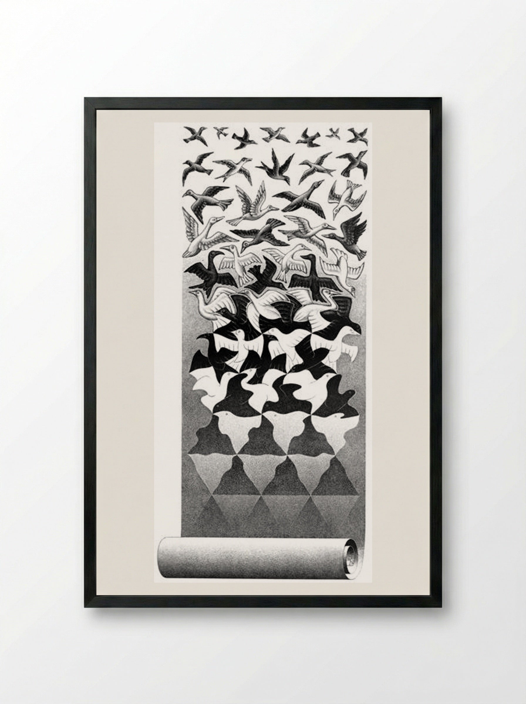 Liberation - M.C. Escher - Framed Print Black