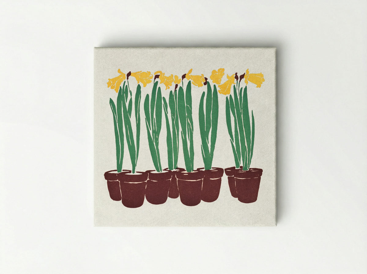 Daffodils in Pots - Edward Penfield - Canvas
