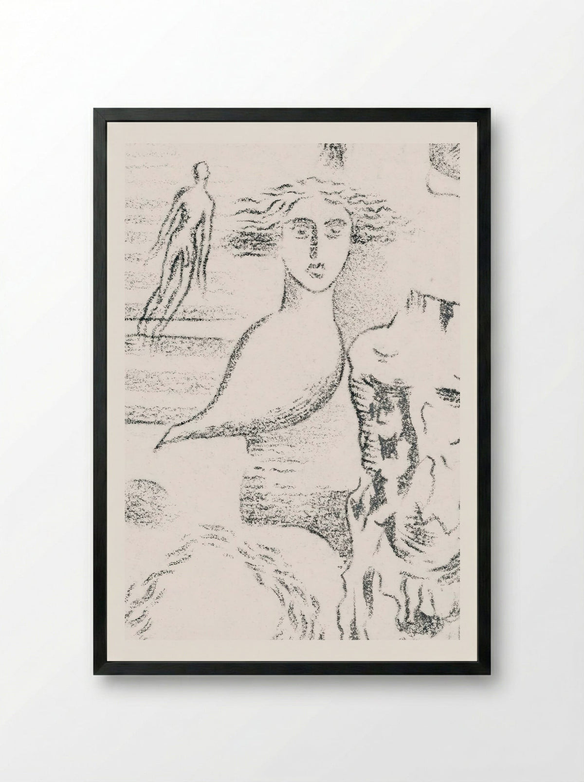 Design for Urne Buriall – Ghosts - Paul Nash - Framed Print Black