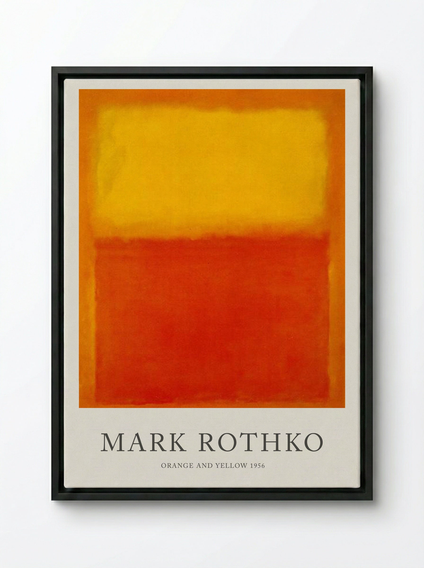 Orange and Yellow - Mark Rothko - Framed Canvas Black