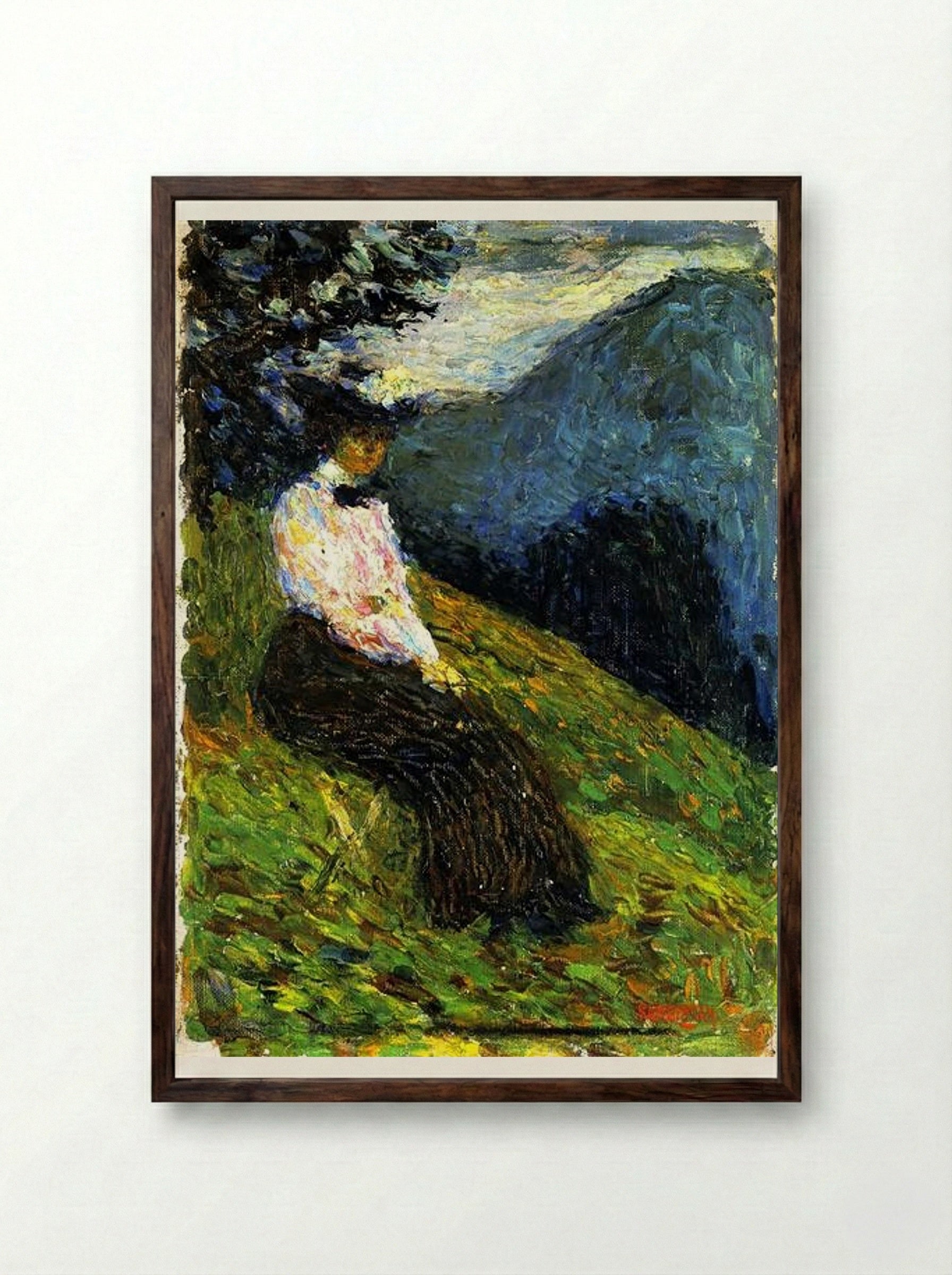 Kochel, Gabriele Münter Painting - Wassily Kandinsky - Framed Print Dark Wood