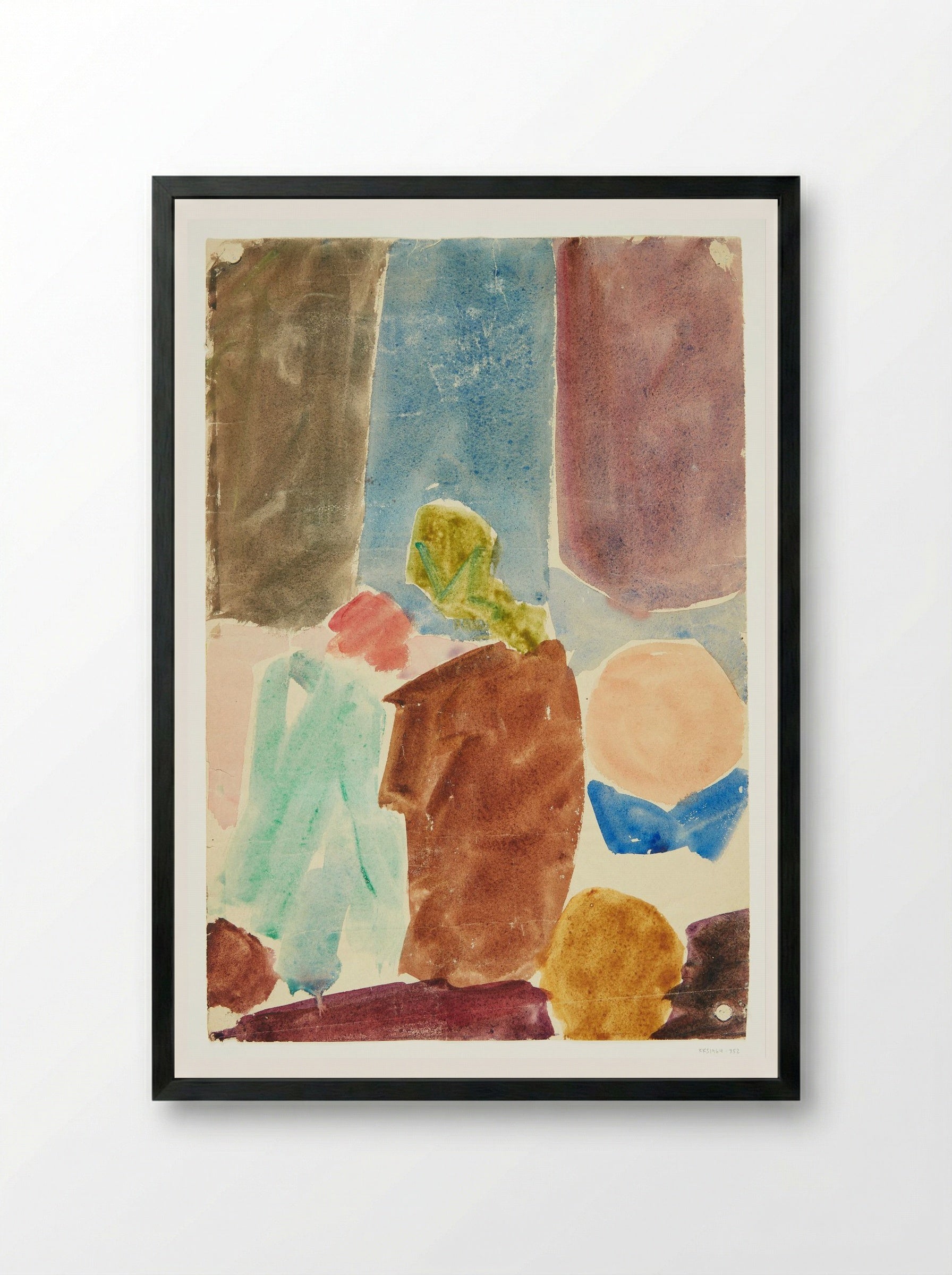 Colour Study after Delacroix's 'Dante and Virgil in the Underworld' - Edvard Weie - Framed Print Black