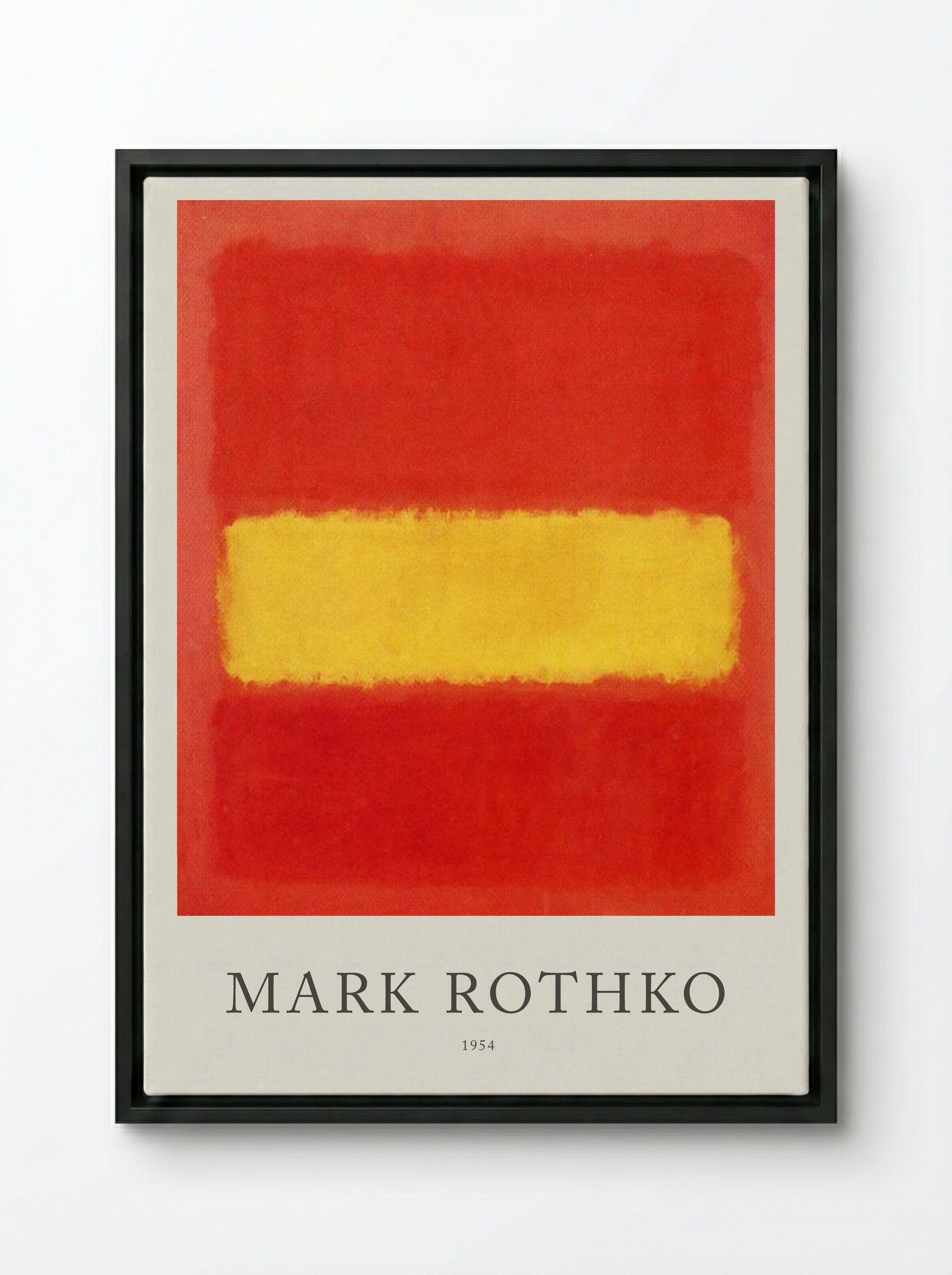 Untitled (Red and Yellow) - Mark Rothko - Framed Canvas Black