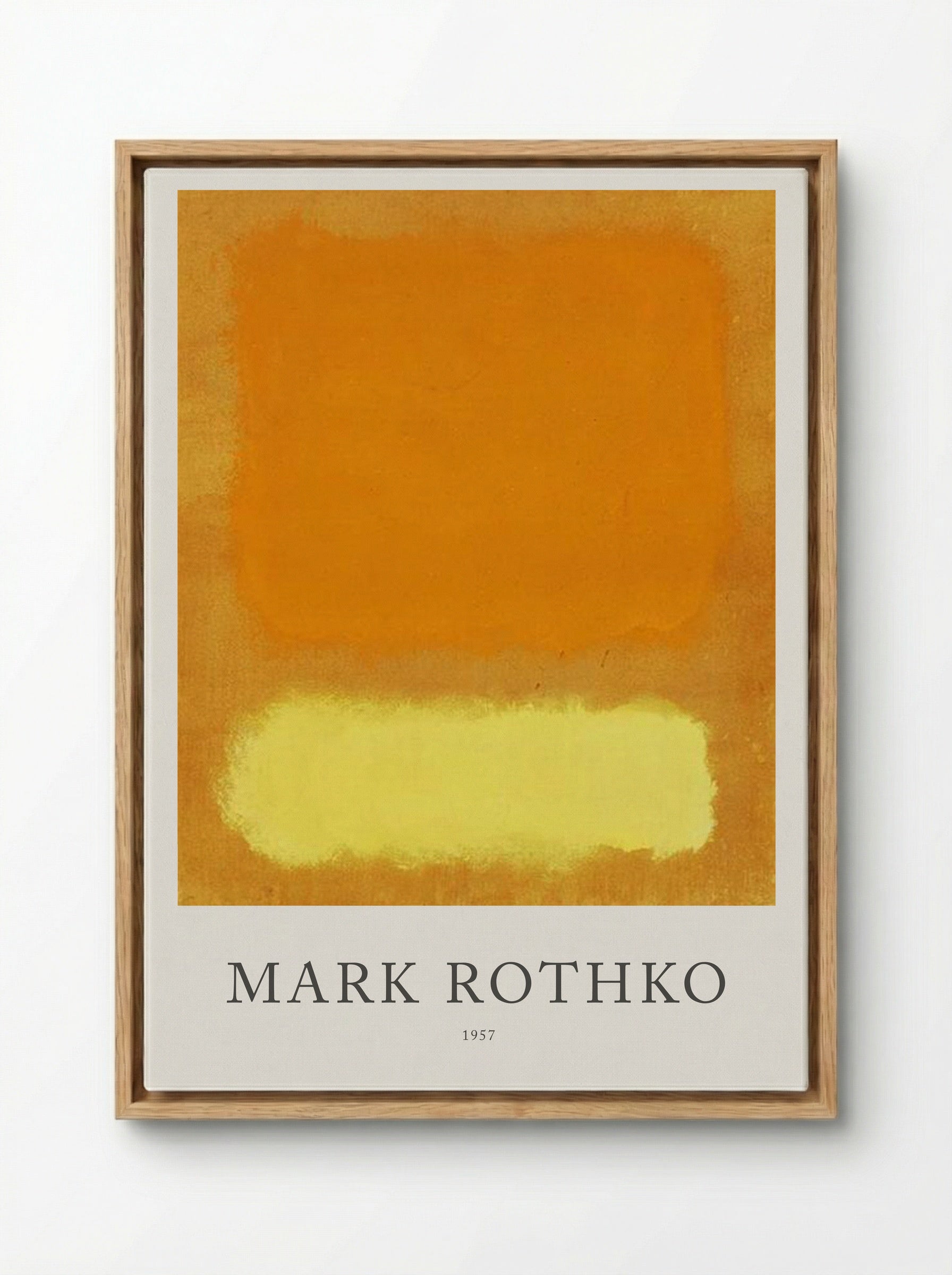 Untitled (Orange and Yellow) - Mark Rothko - Framed Canvas Wood
