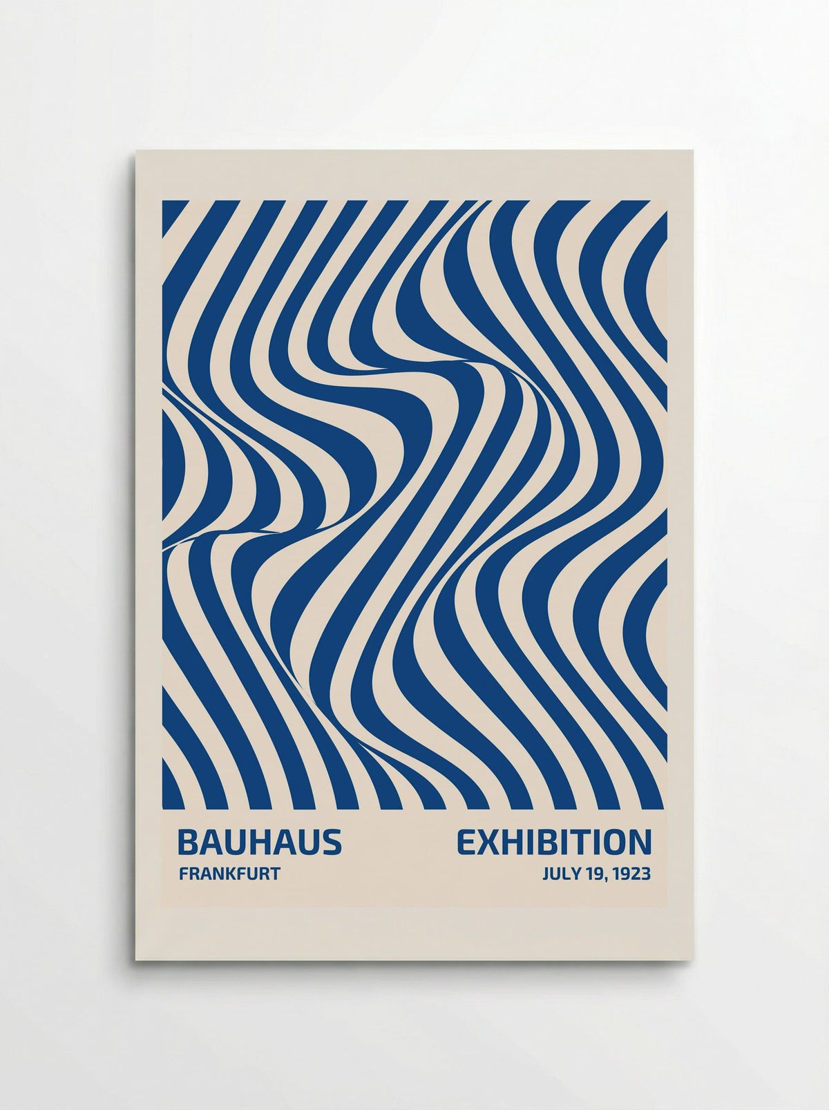 Bauhaus Optical Waves – Blue Edition (1923) - Poster
