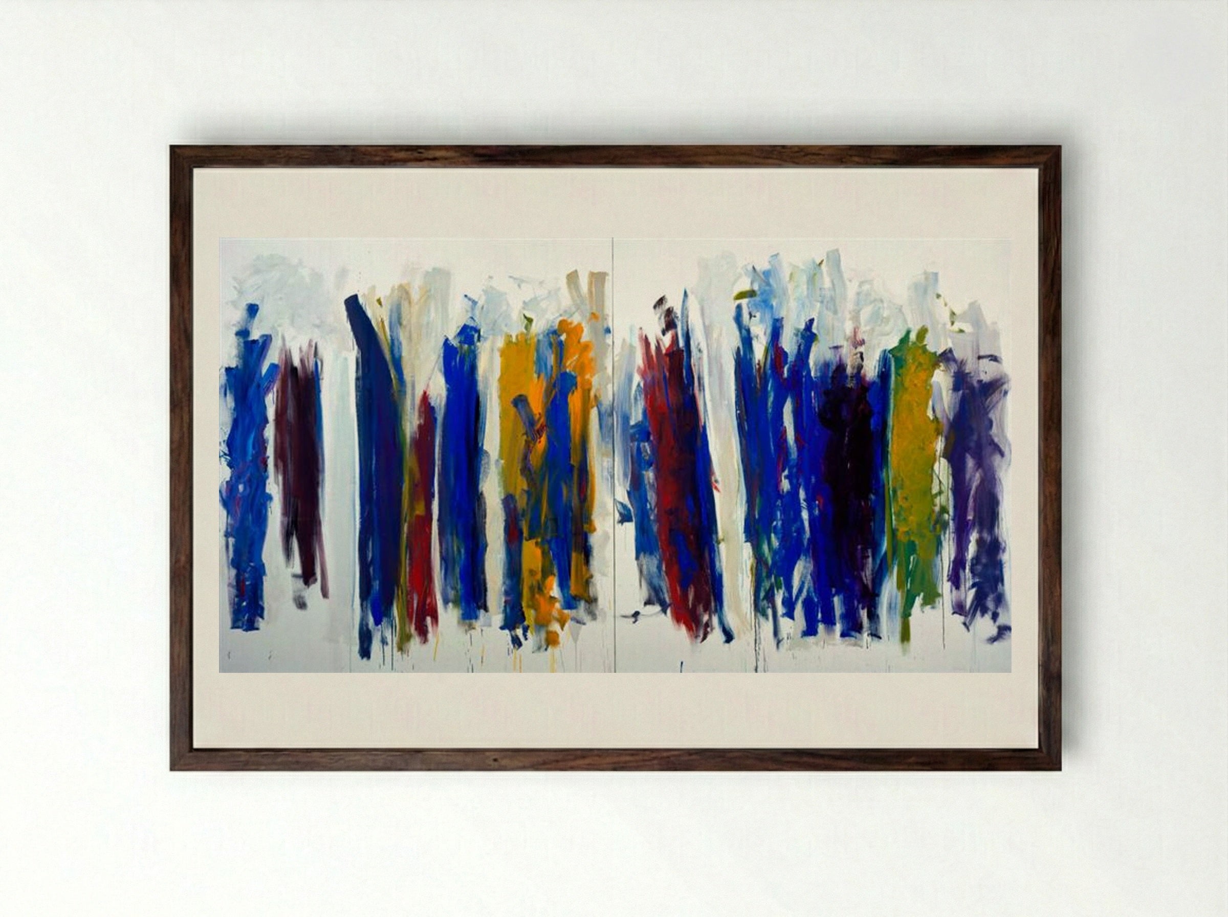Trees - Joan Mitchell - Framed Print Dark Wood