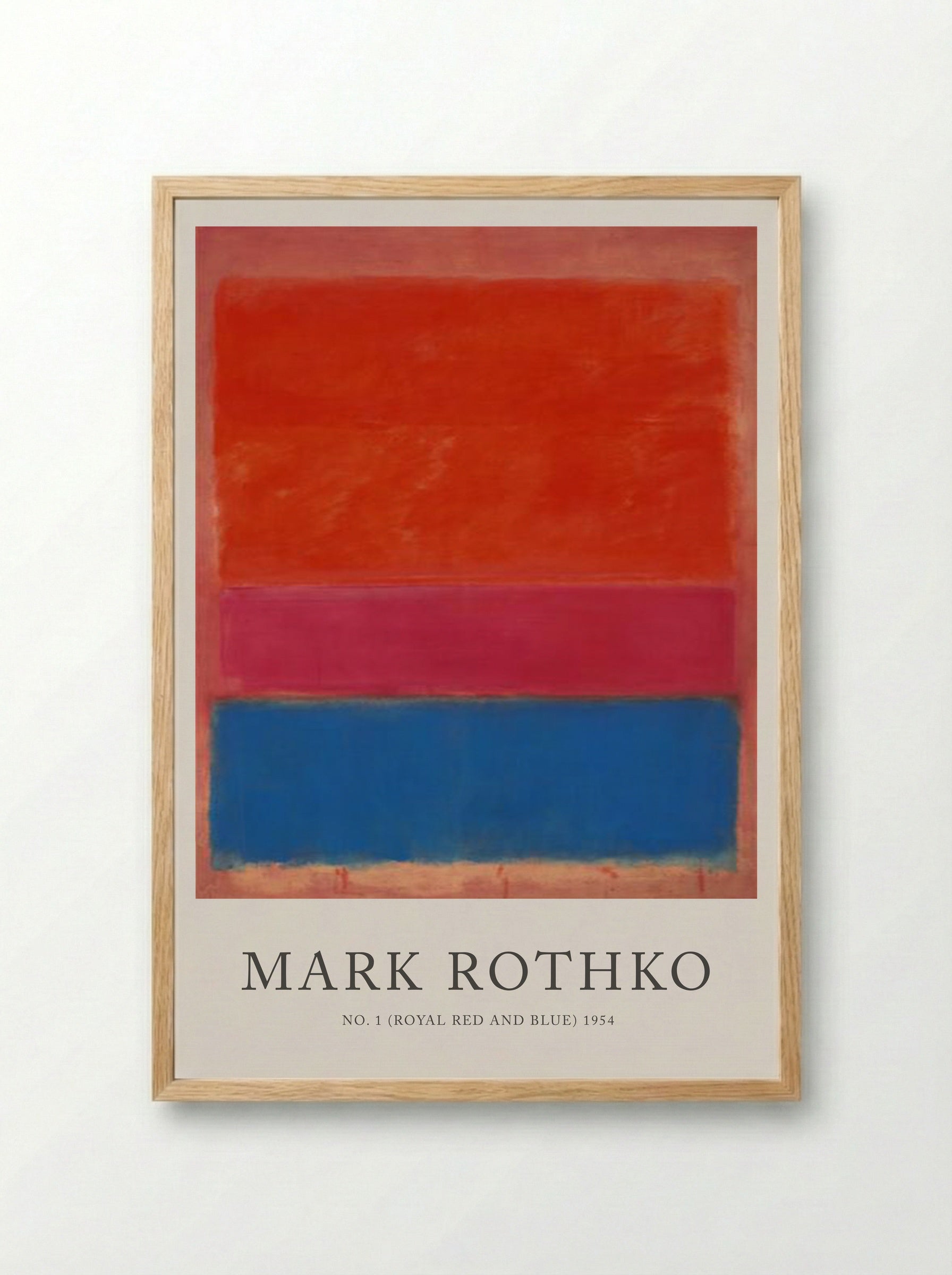 No. 1 (Royal Red and Blue) - Mark Rothko - Framed Print Wood