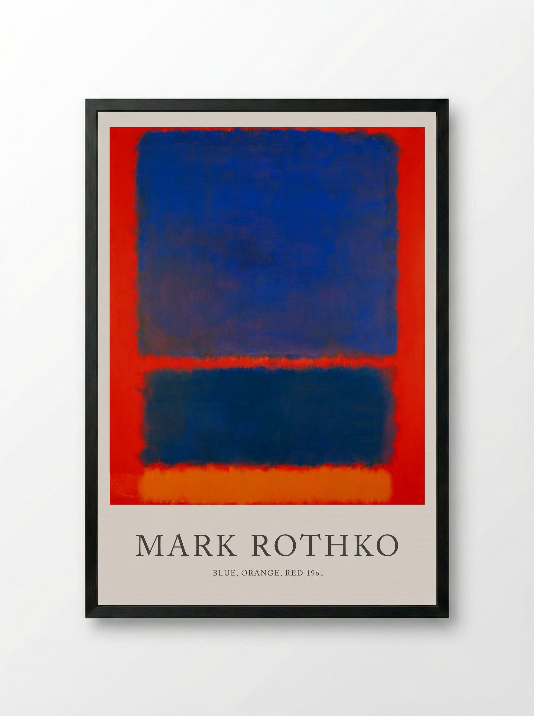 Blue, Orange, Red - Mark Rothko - Framed Print Black