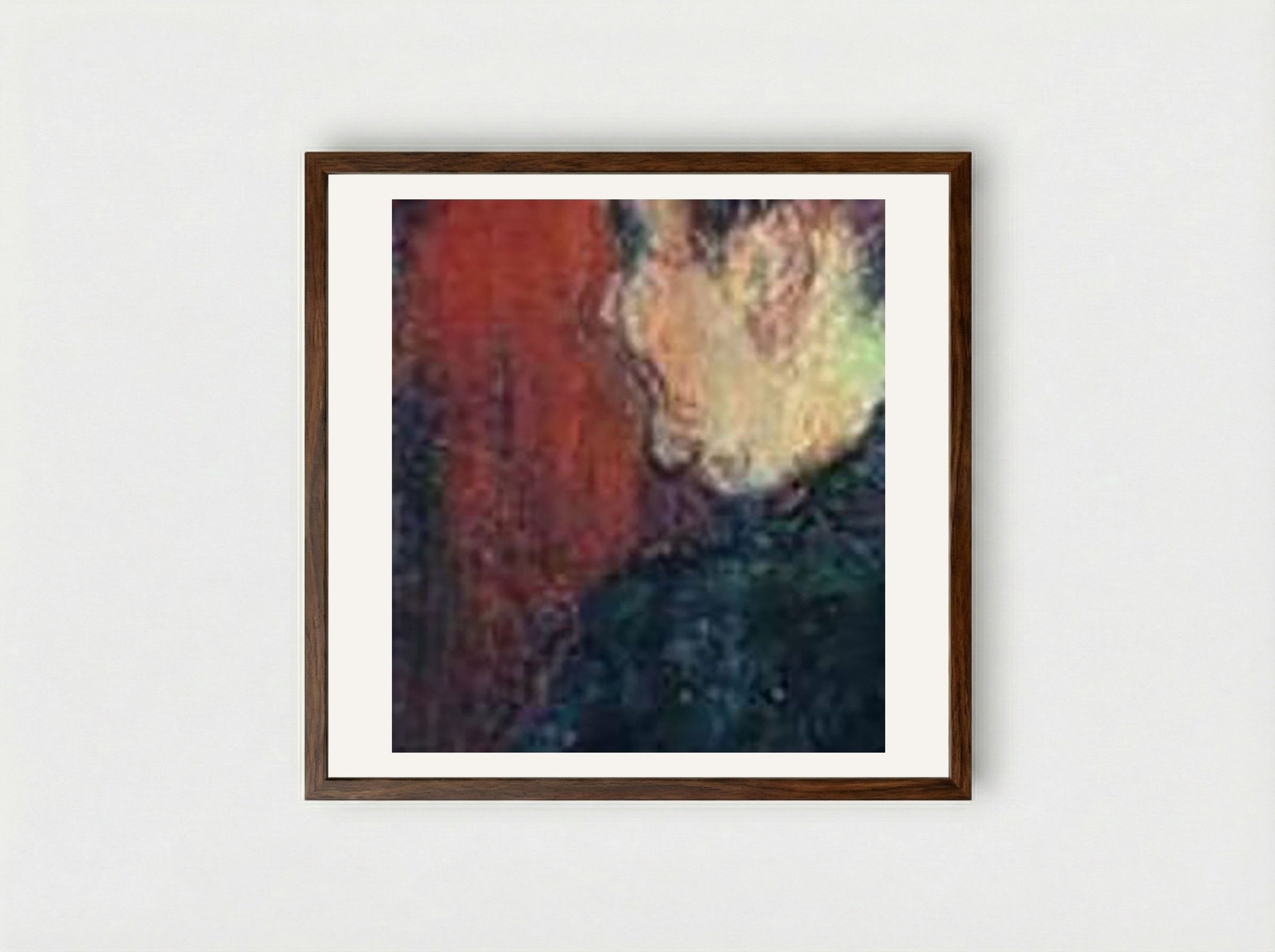 The Singing Lesson (The Teacher, Mlle. Dihau, with Mme. Faveraud) - Henri de Toulouse-Lautrec - Framed Print Dark Wood