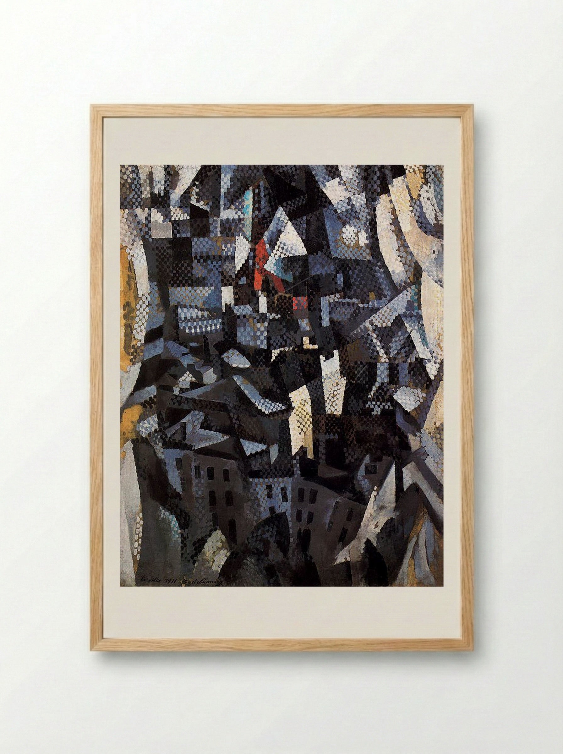Ciudades. City - Robert Delaunay - Framed Print Wood