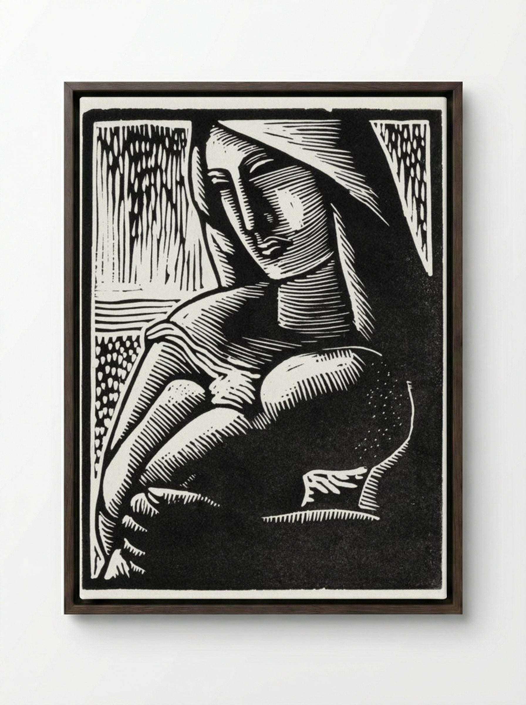Mother - Mikuláš Galanda - Framed Canvas Dark Wood