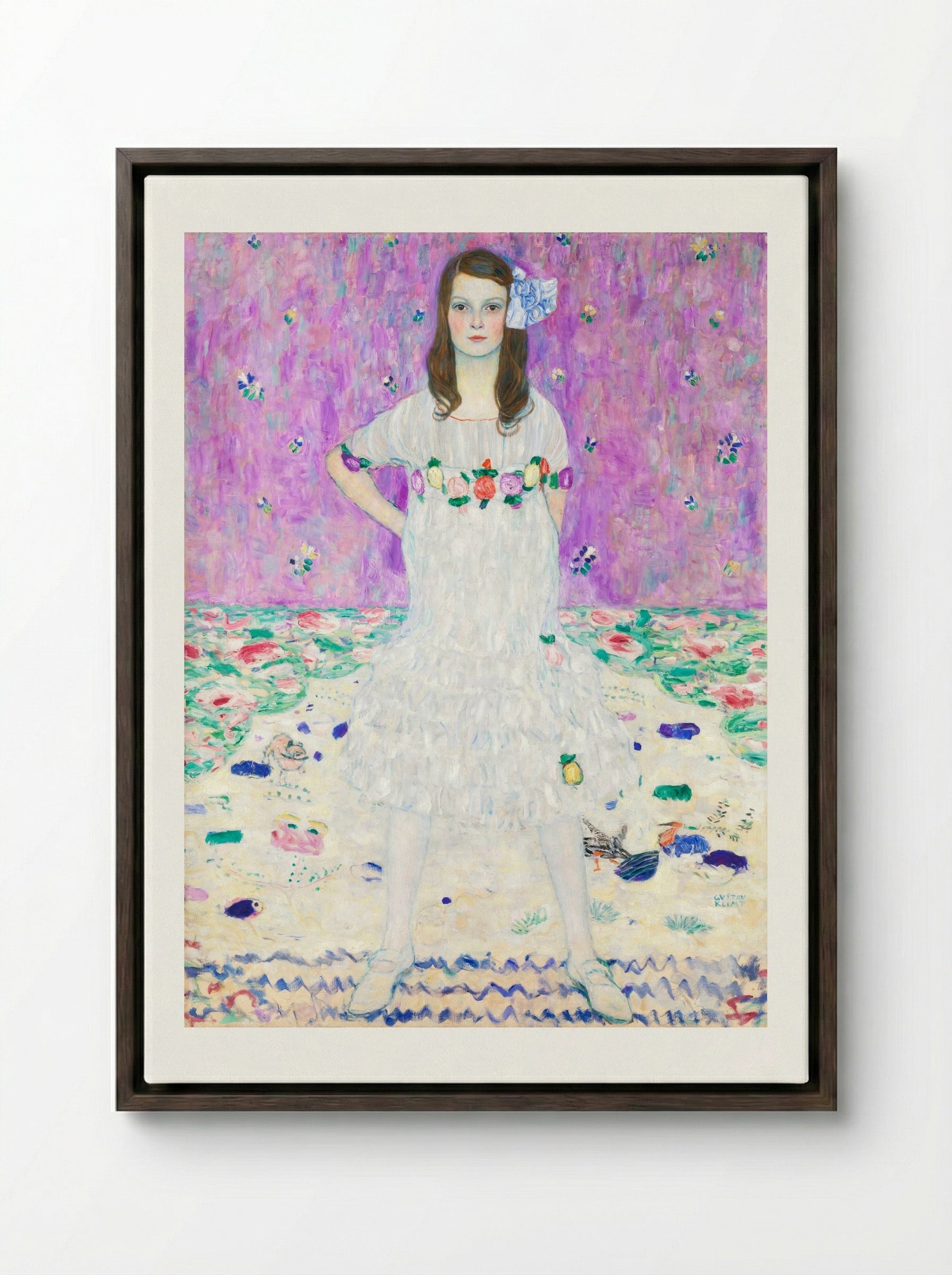 Mäda Primavesi - Gustav Klimt - Framed Canvas Dark Wood