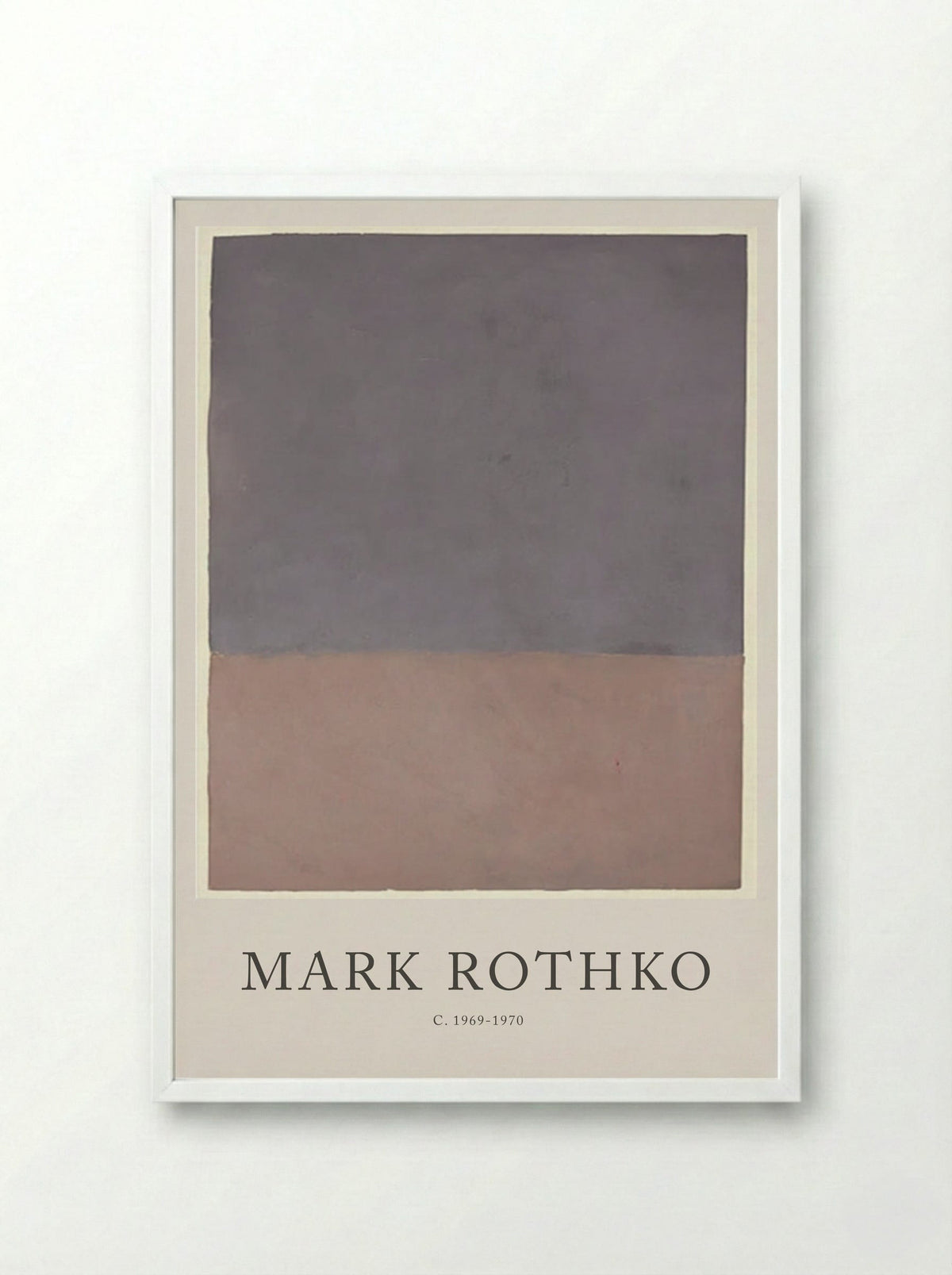 Untitled (Violet and Brown) - Mark Rothko - Framed Print White