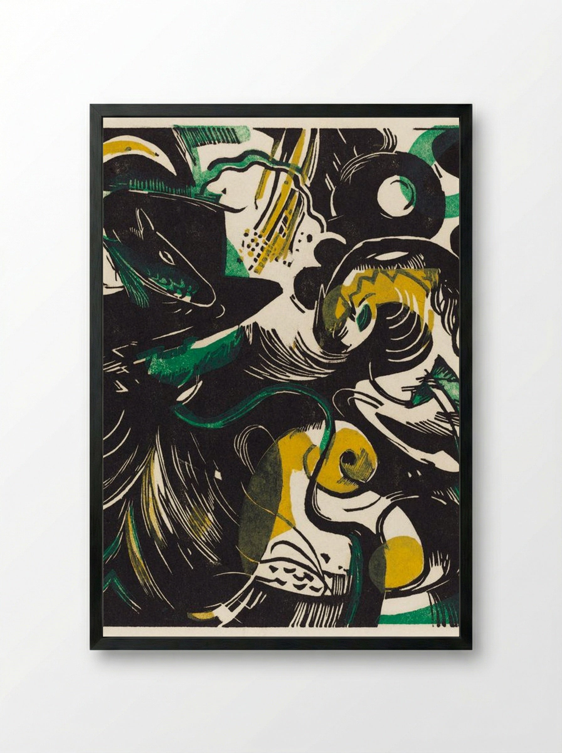 Genesis II (Schöpfungsgeschichte II) - Franz Marc - Framed Print Black