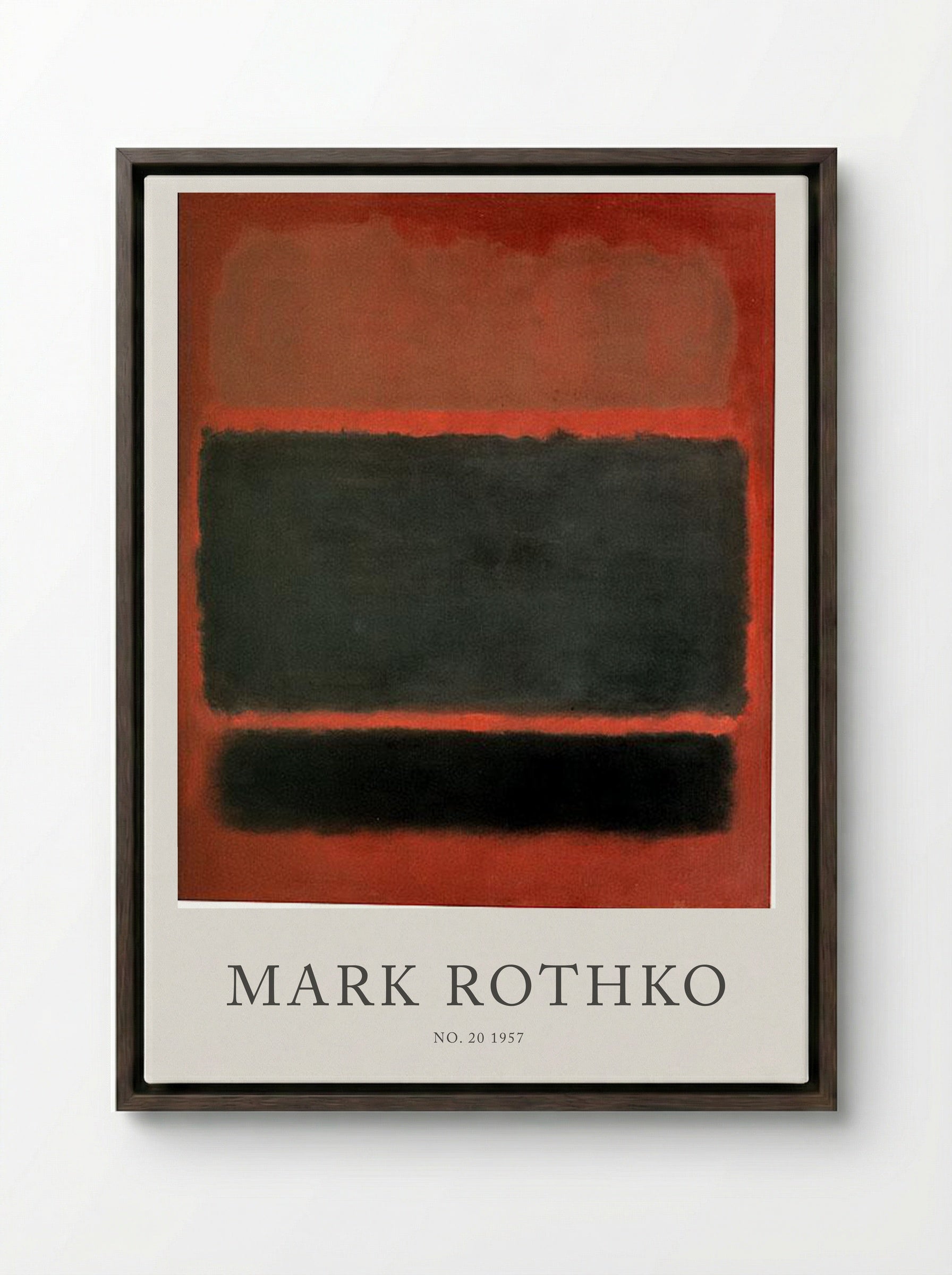 No. 20 - Mark Rothko - Framed Canvas Dark Wood