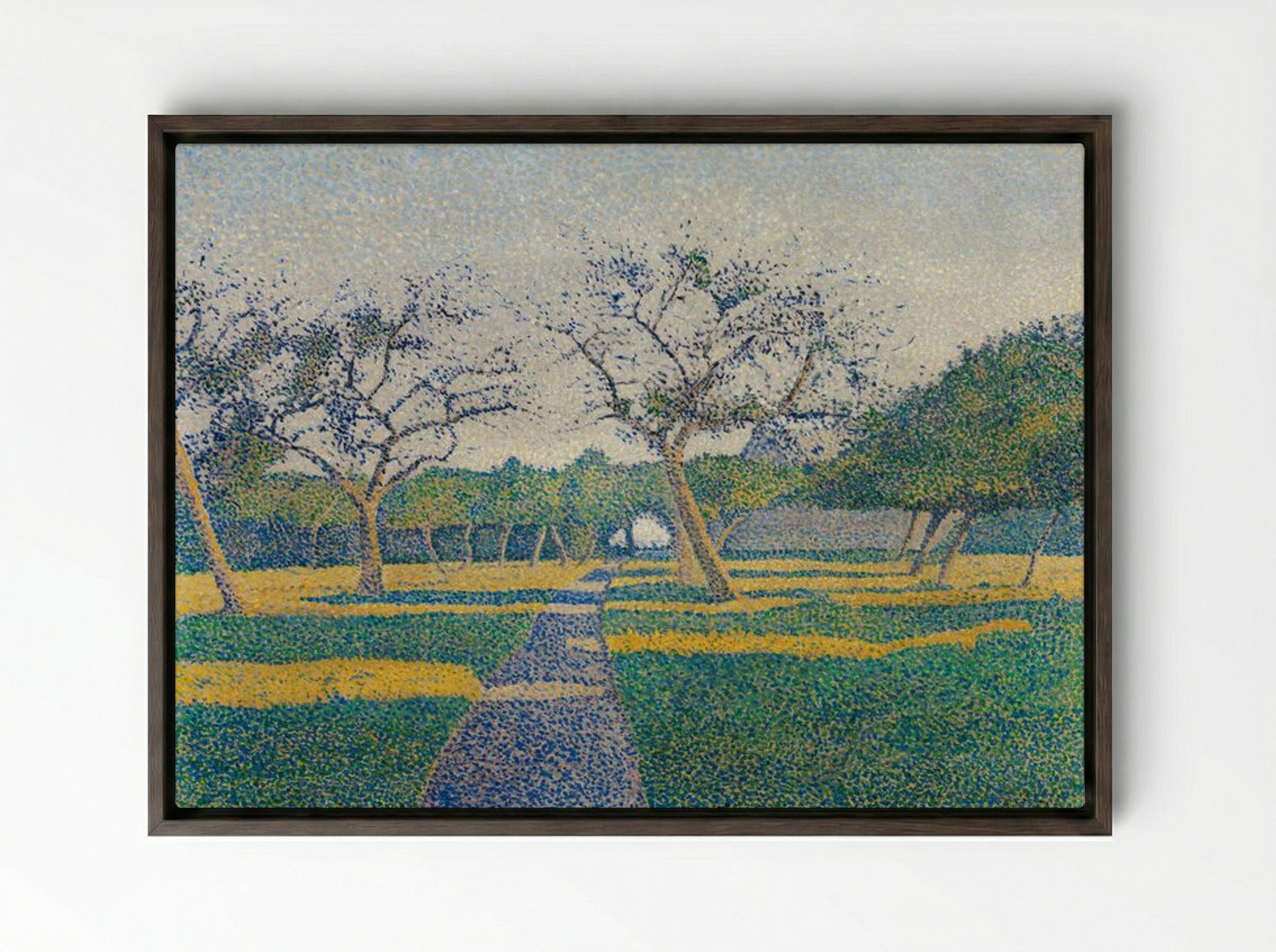Orchard at La Louvière - Alfred William Finch - Framed Canvas Dark Wood