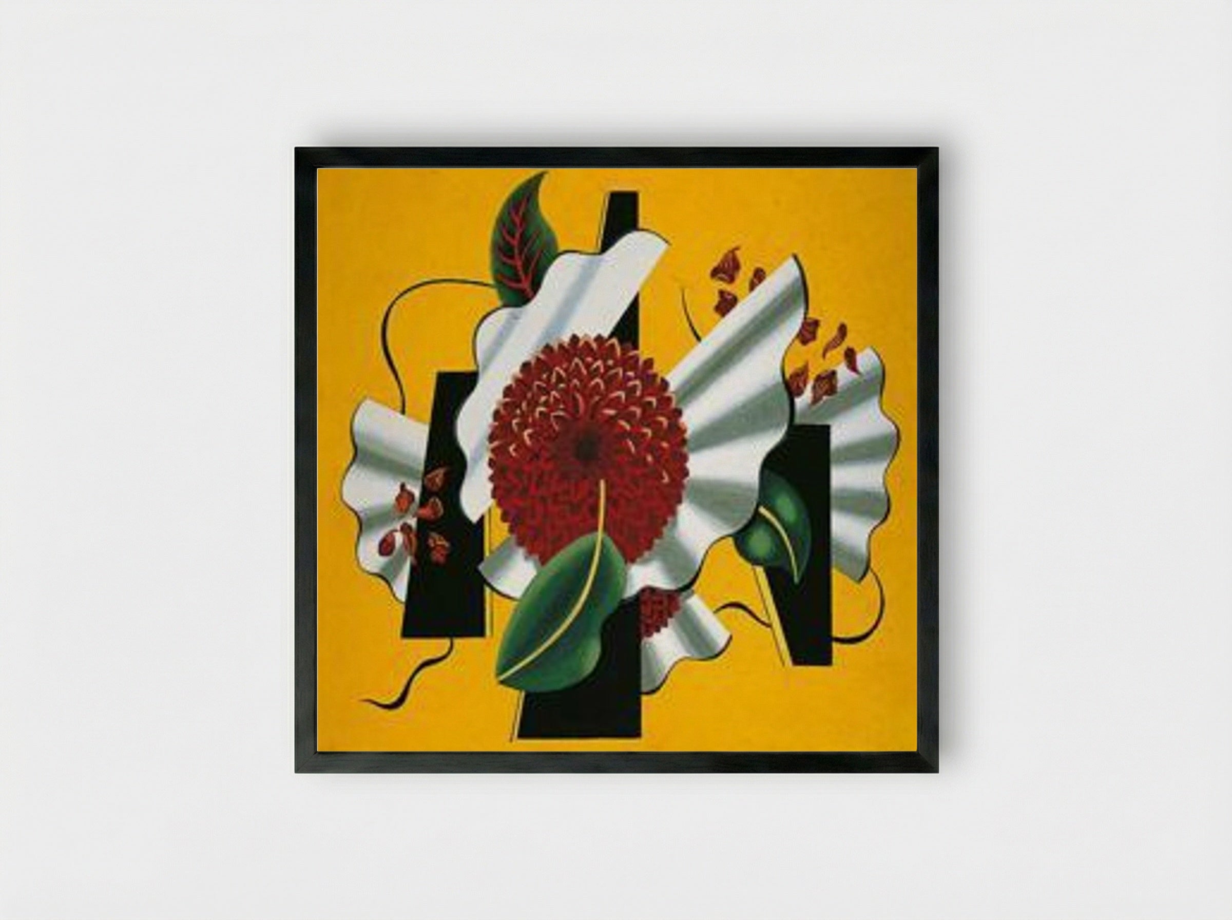 Dahlia - Edward Wadsworth - Framed Print Black