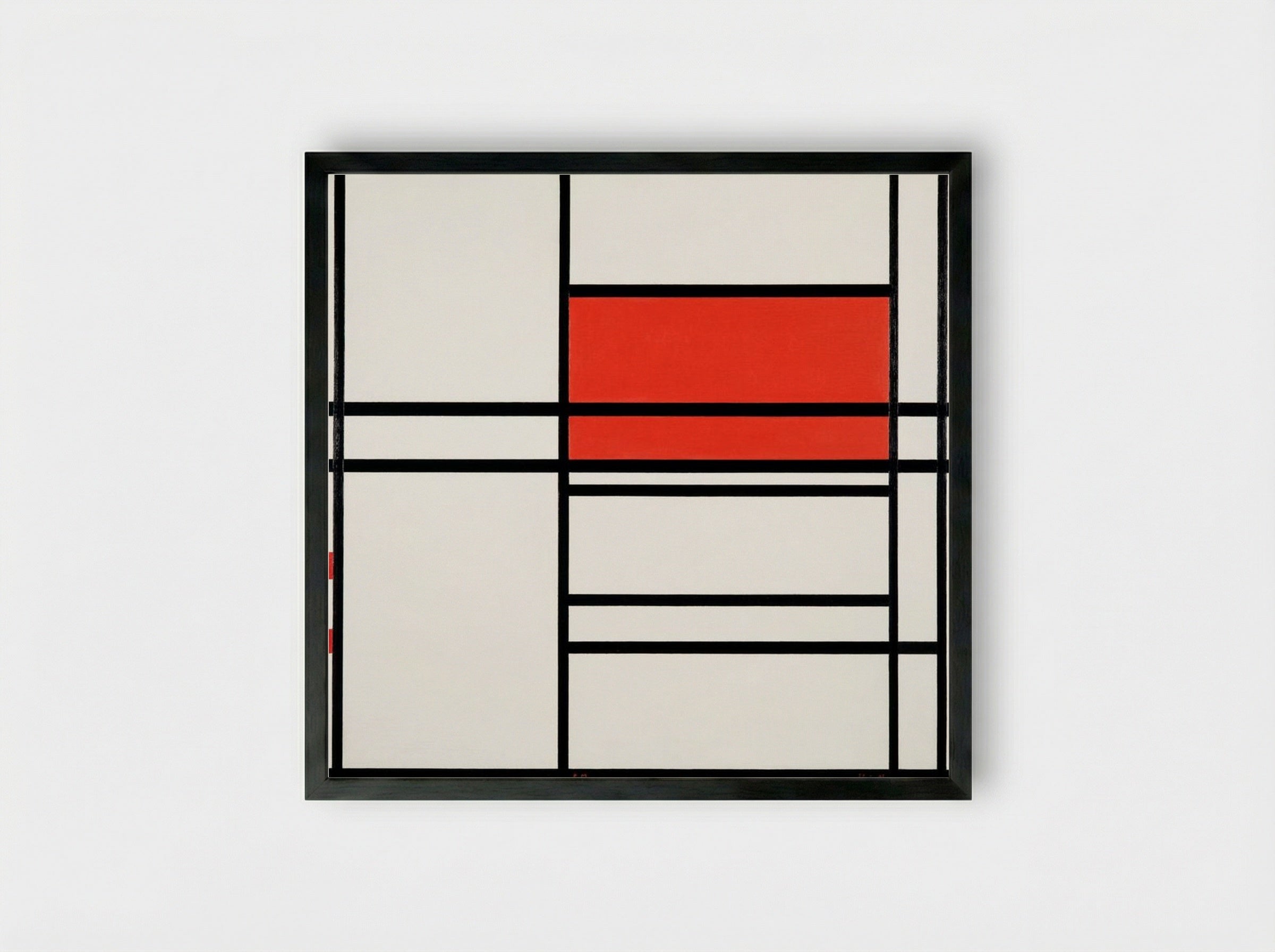 Composition No. 4 with Red and Blue - Piet Mondrian - Framed Print Black