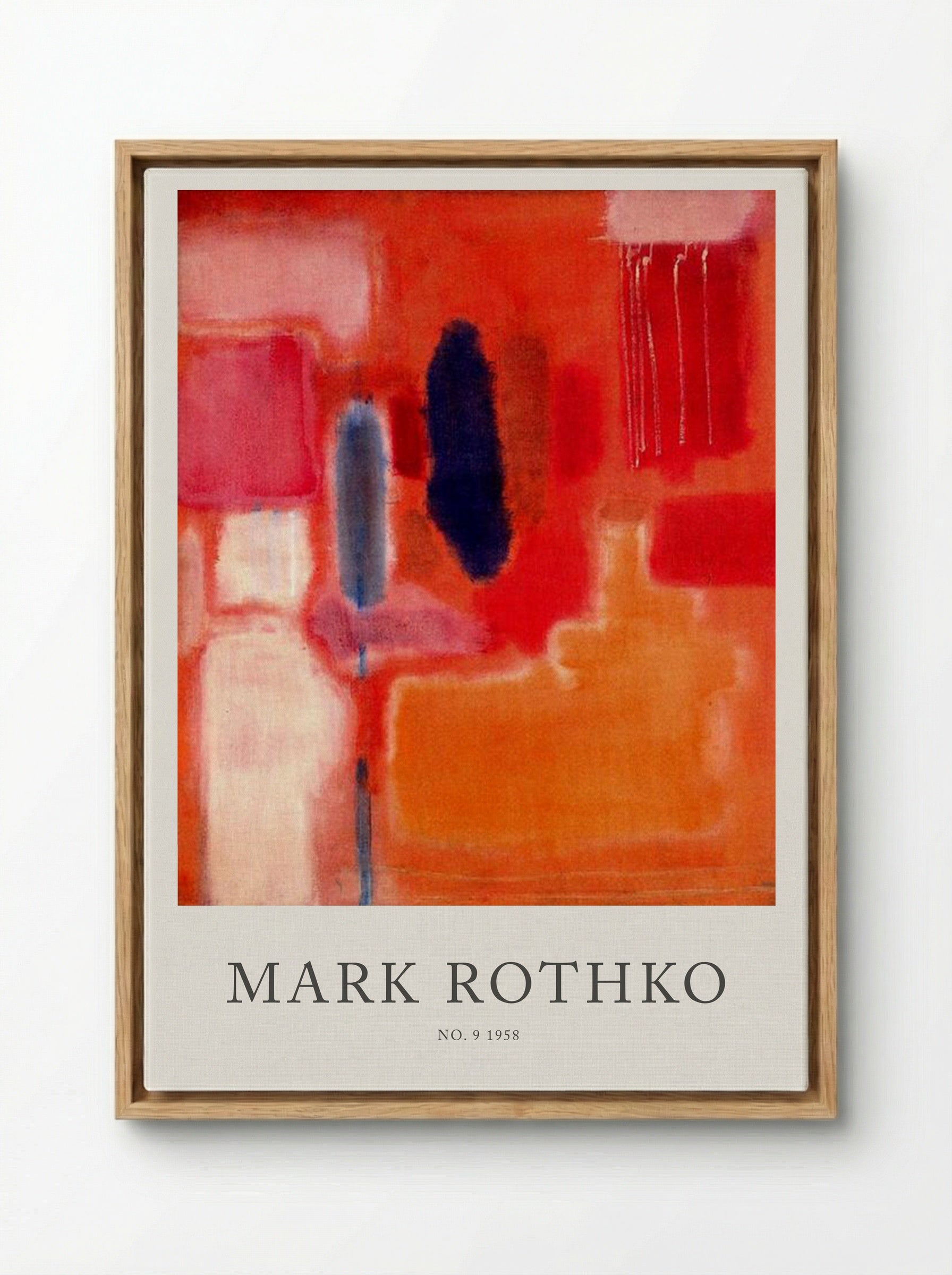No. 9 - Mark Rothko - Framed Canvas Wood