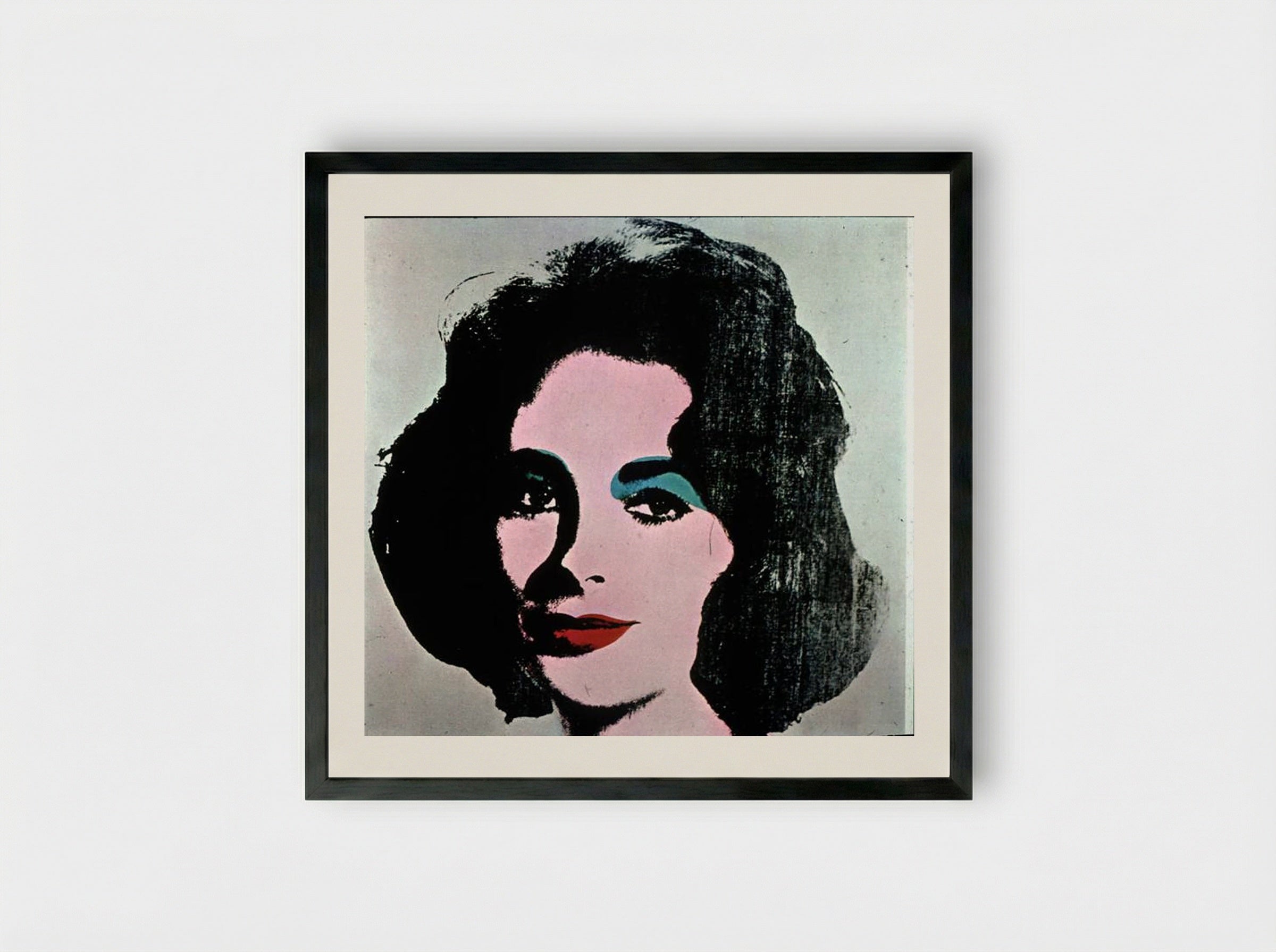 Liz Taylor - Andy Warhol - Framed Print Black