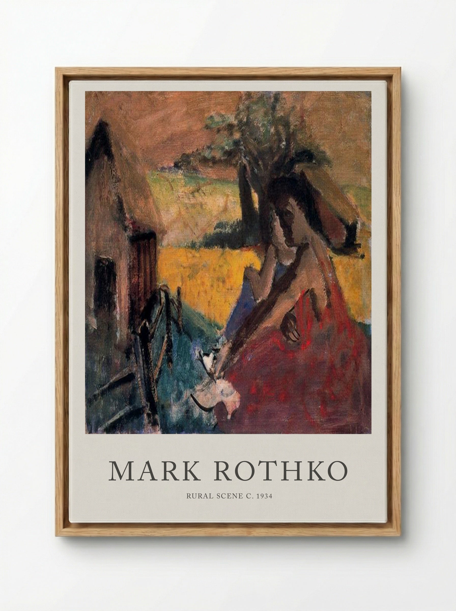 Rural Scene - Mark Rothko - Framed Canvas Wood