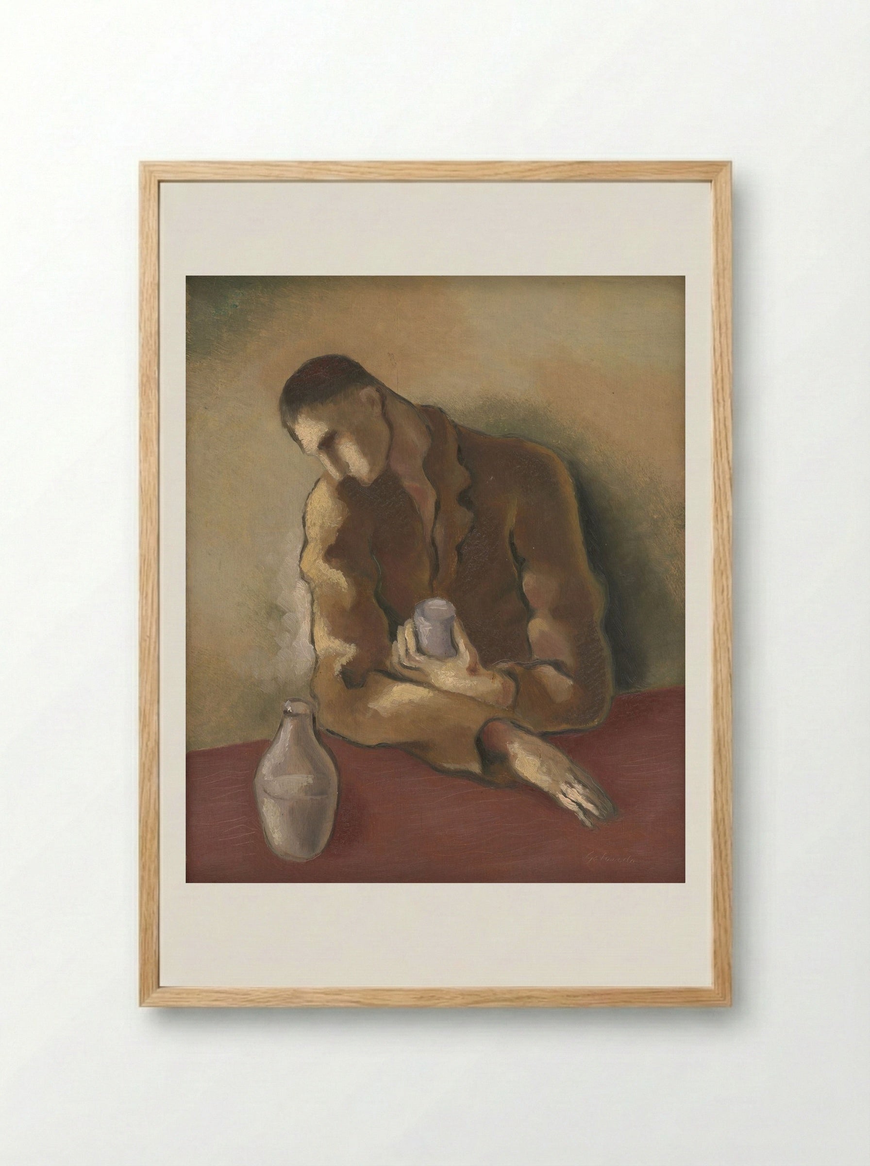 Drunkard - Mikuláš Galanda - Framed Print Wood
