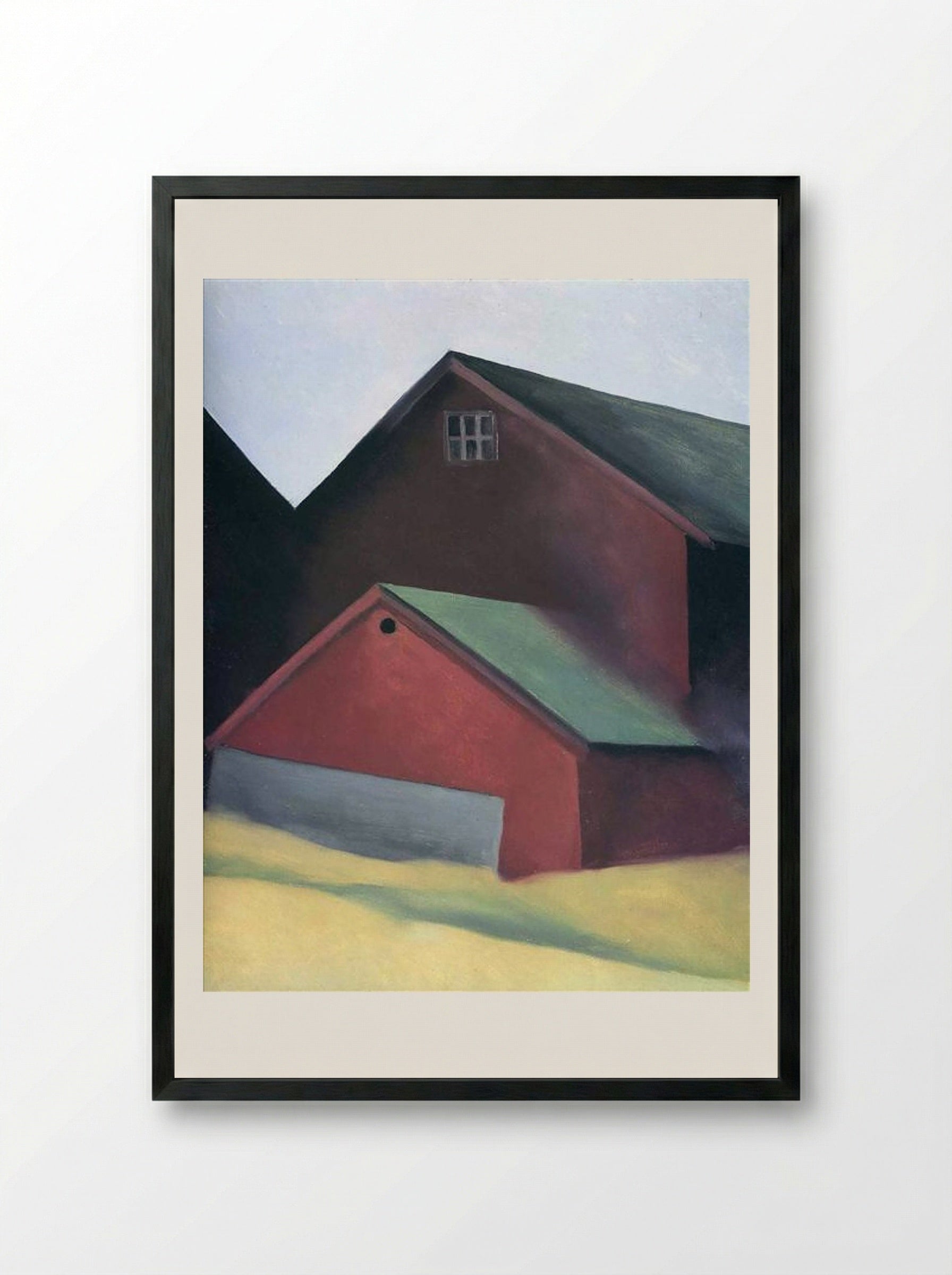 Ends of Barns - Georgia O'Keeffe - Framed Print Black