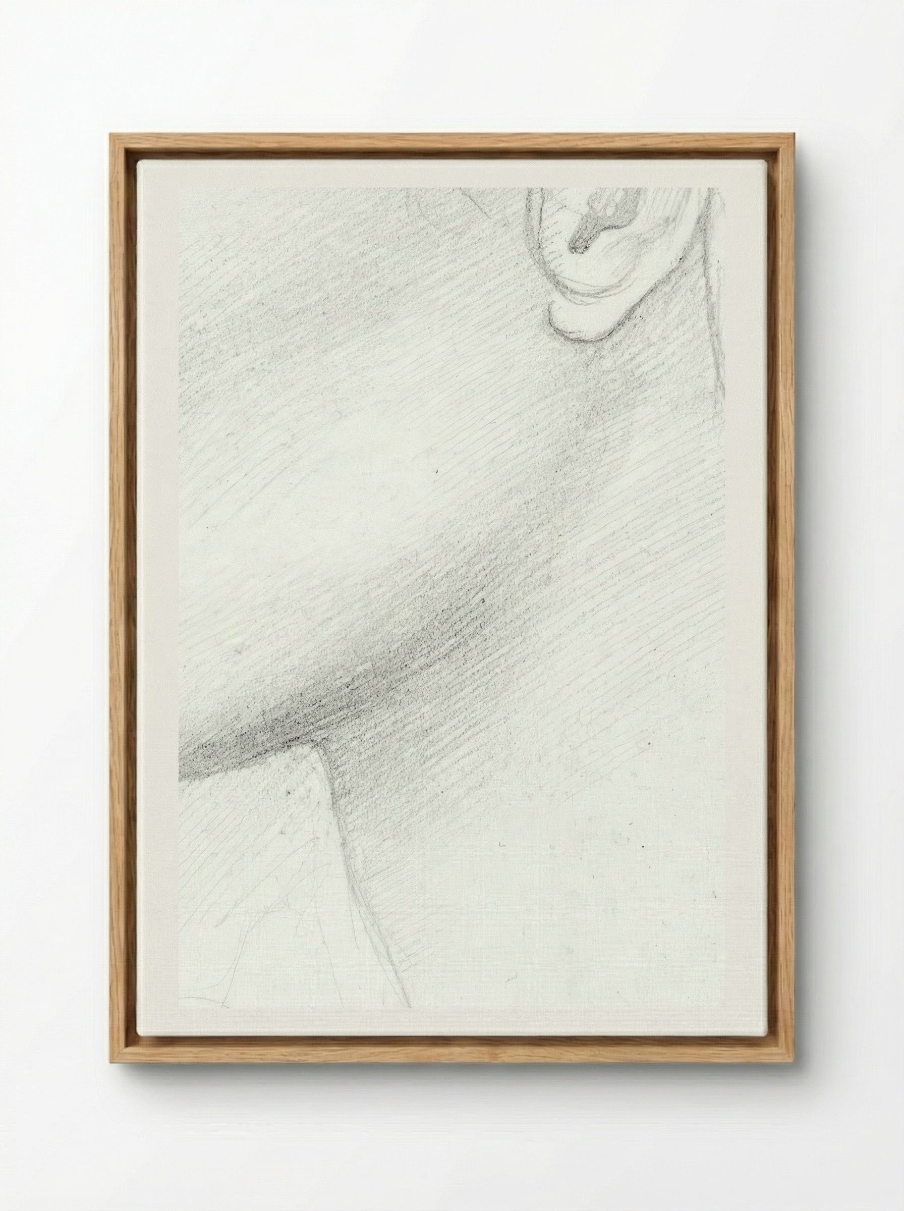 Head of Girl Facing Left - Edward Burne-Jones - Framed Canvas Wood