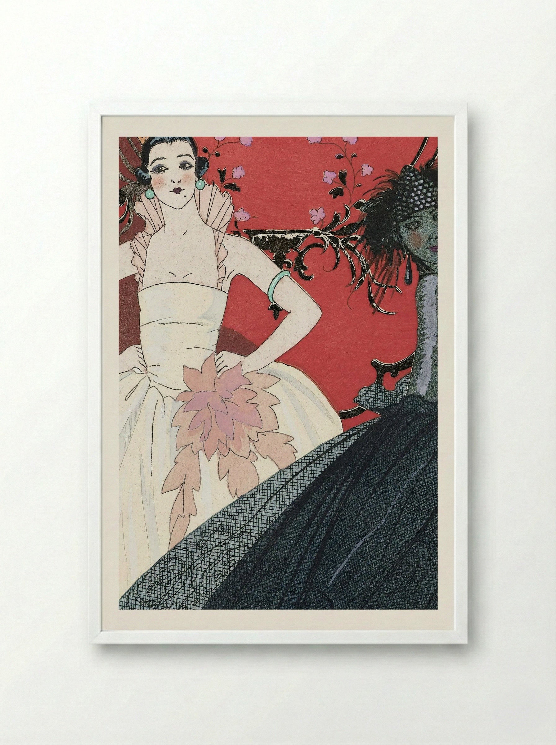 Le Jour et la Nuit - George Barbier - Framed Print White
