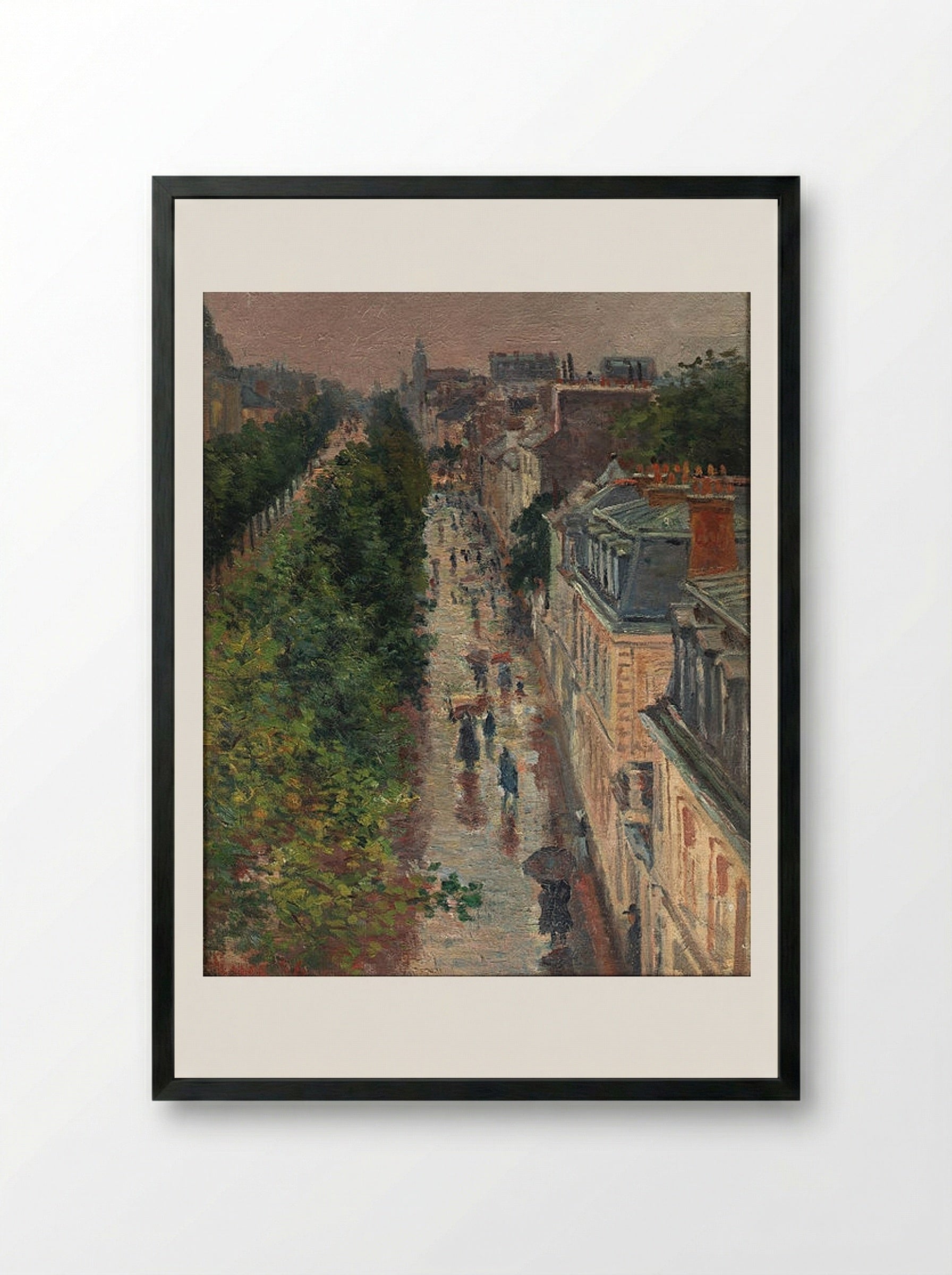Scène de Rue à Paris - Maximilien Luce - Framed Print Black