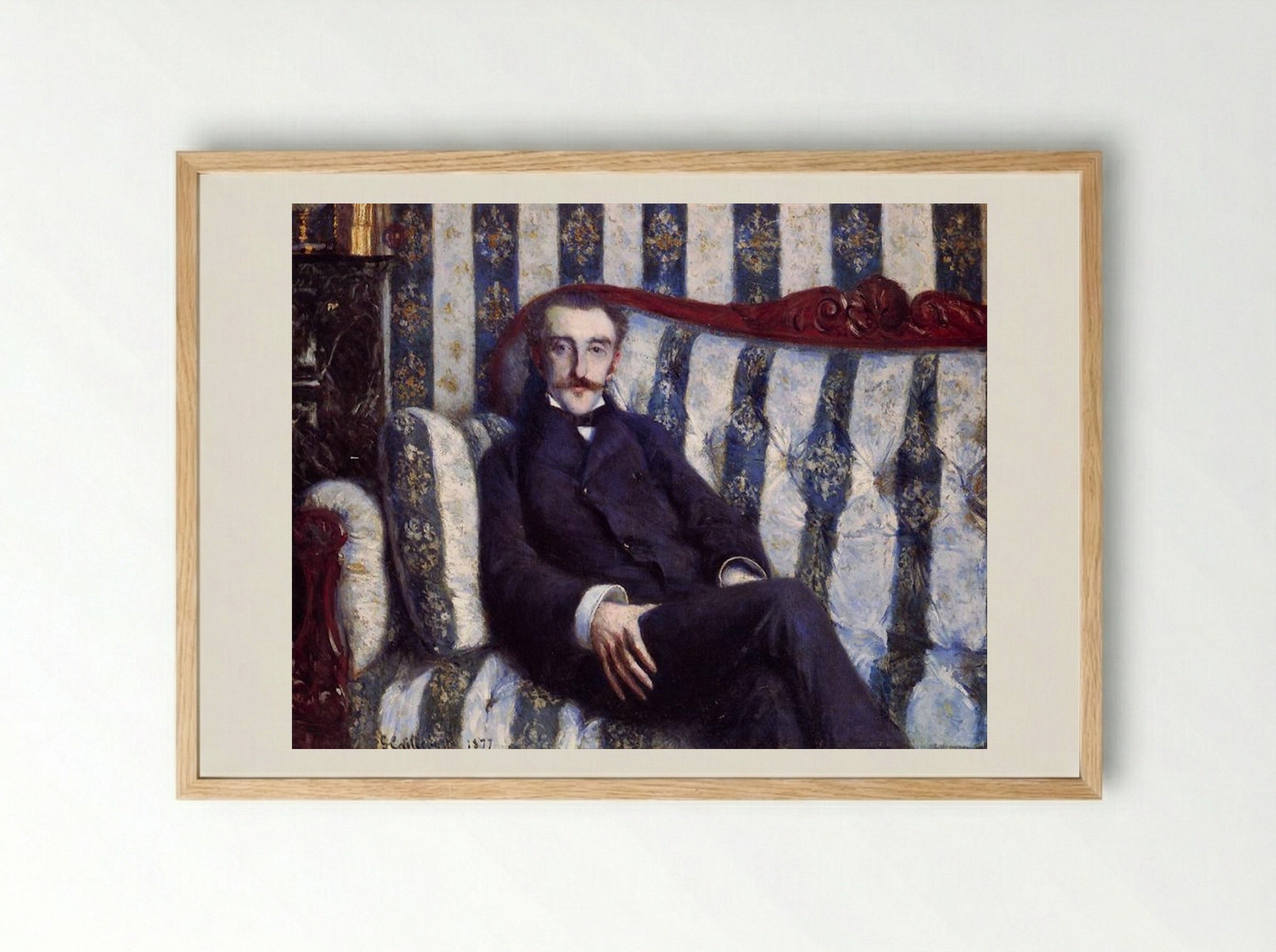 Portrait of a Man - Gustave Caillebotte - Framed Print Wood