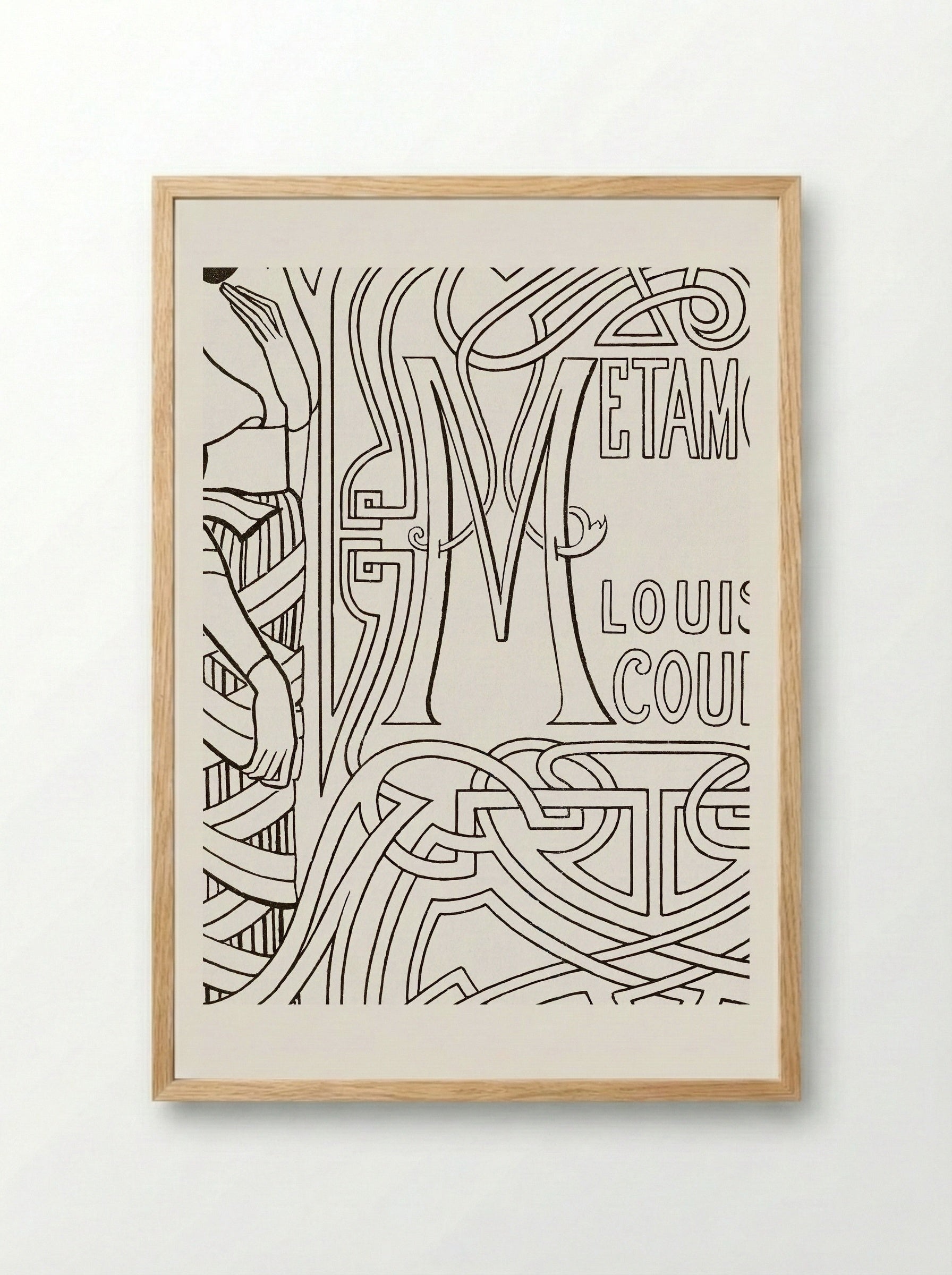 Book Binding Design for 'Metamorfoze' by Louis Couperus - Jan Toorop - Framed Print Wood