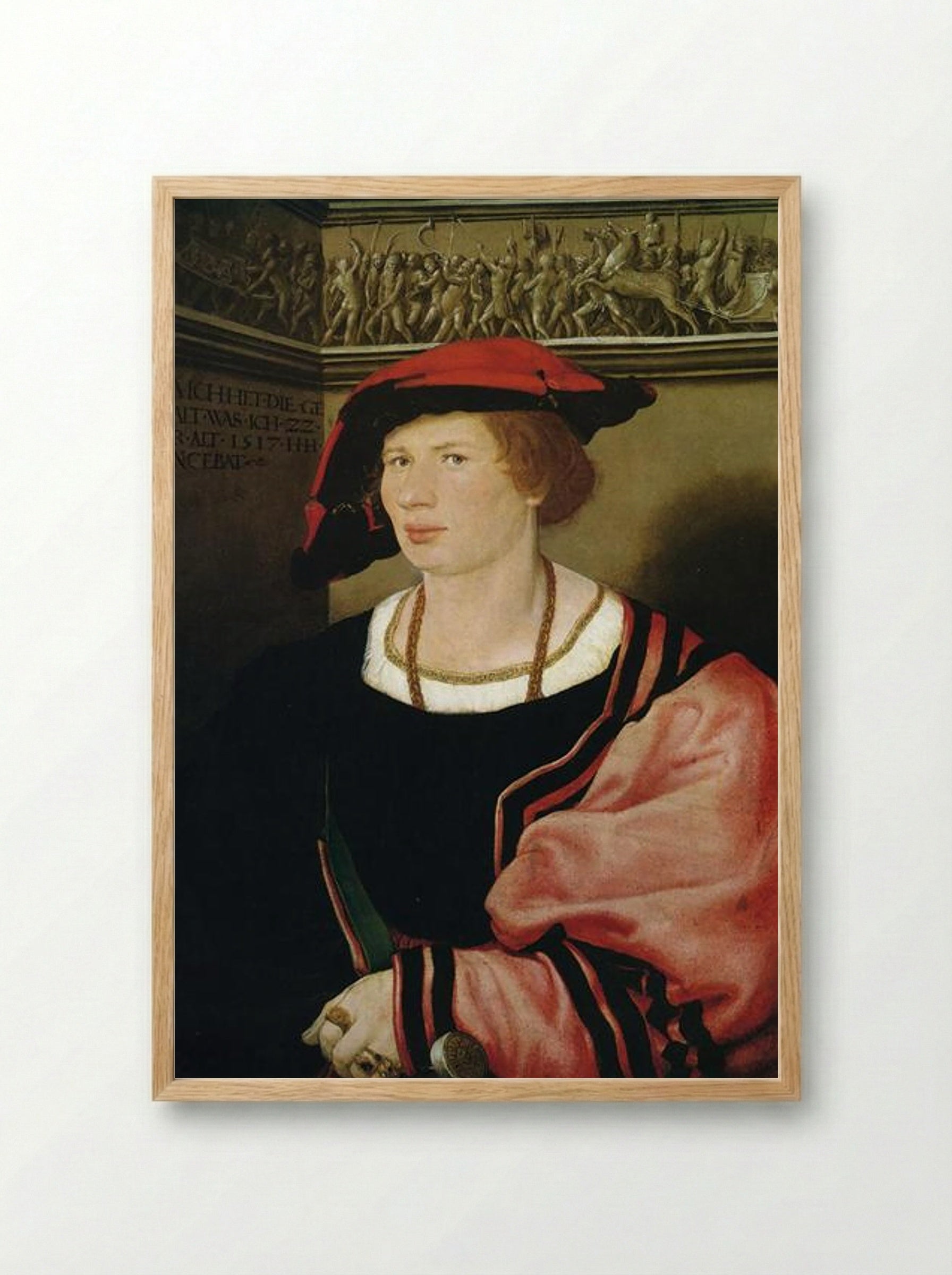Portrait of Benedikt von Hertenstein - Hans Holbein the Younger - Framed Print Wood