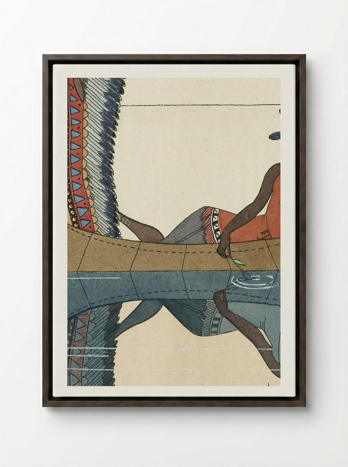 Le long du Missouri - George Barbier - Framed Canvas Dark Wood