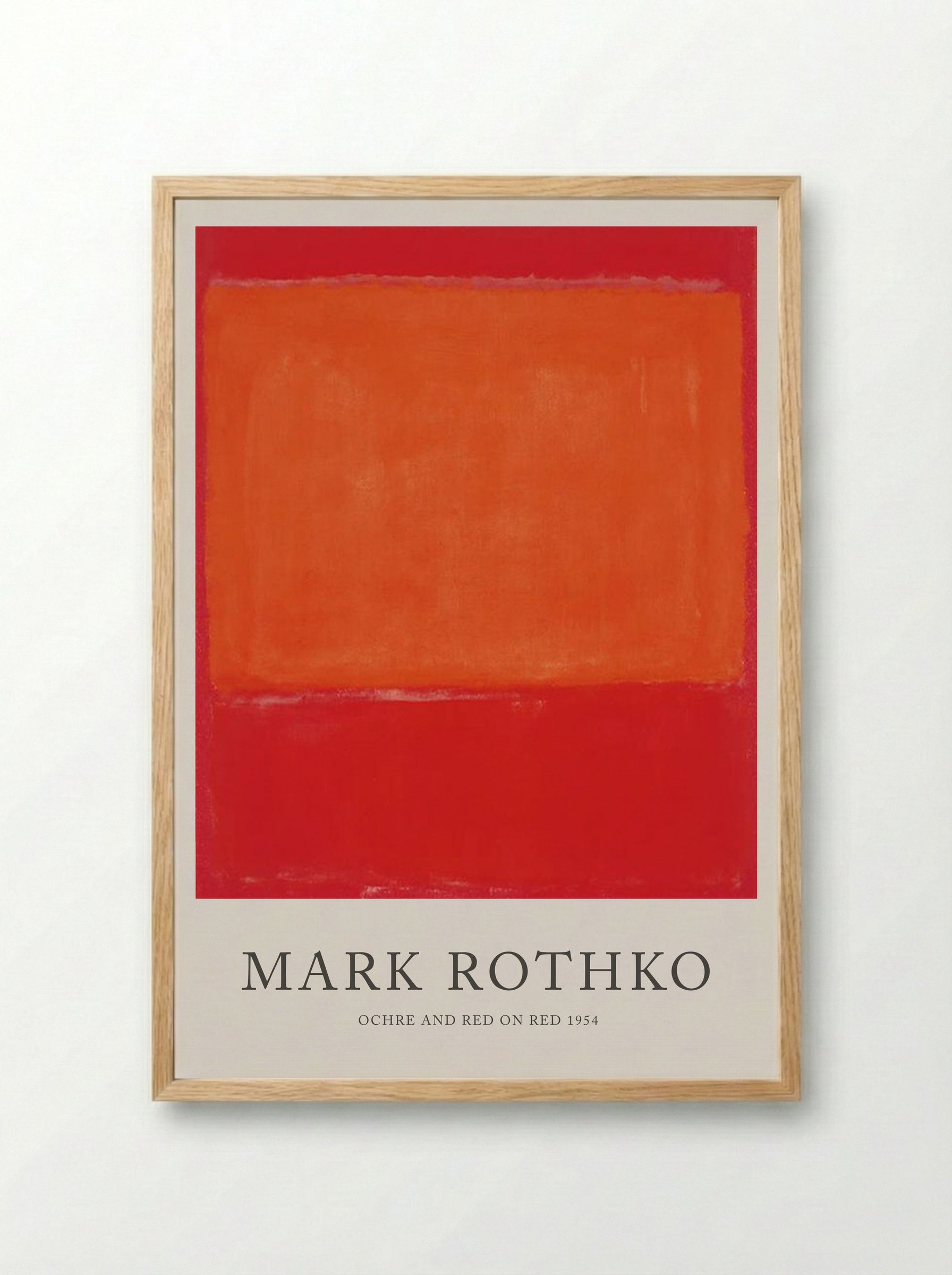Ochre and Red on Red - Mark Rothko - Framed Print Wood